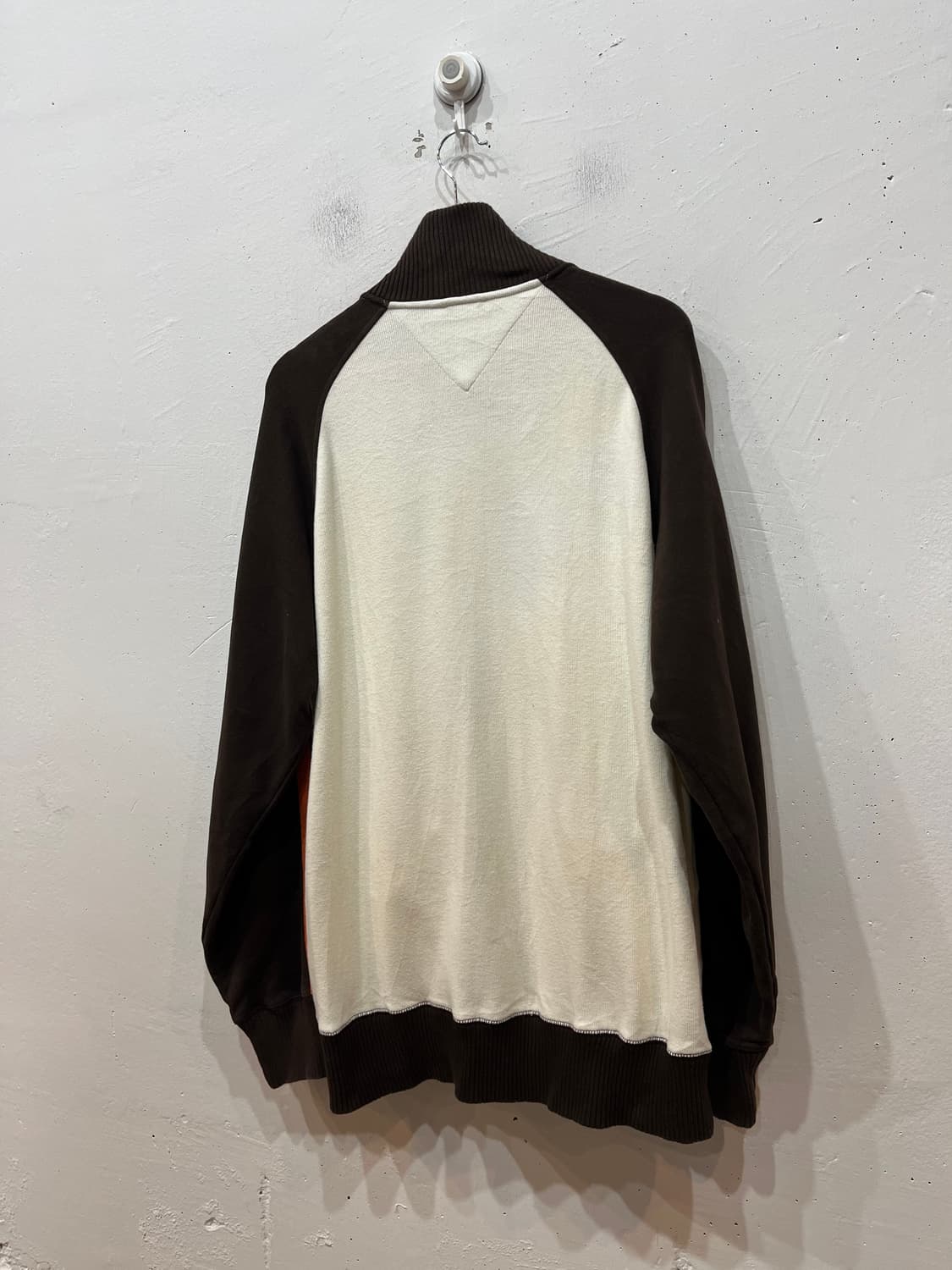 타미힐피거 아플리케 브라운 니팅 트랙탑 져지 XL 상품이미지4