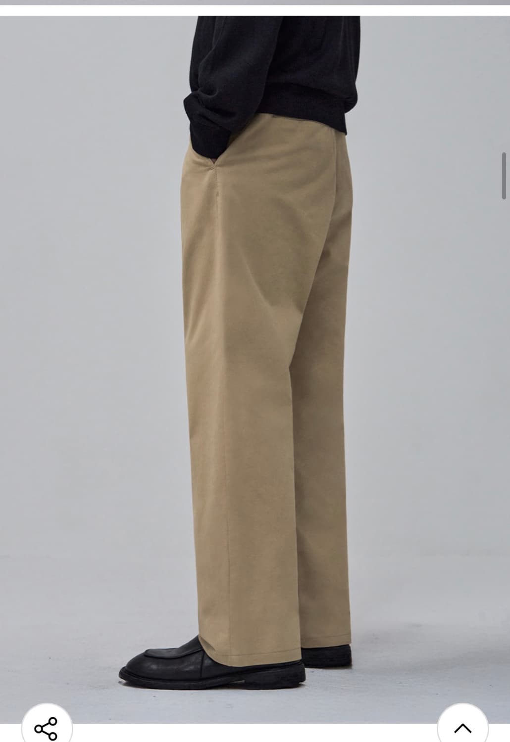 (새상품)(L) 아워데이즈 워시드 세미 와이드 코튼 치노 팬츠 BEIGE 상품이미지7