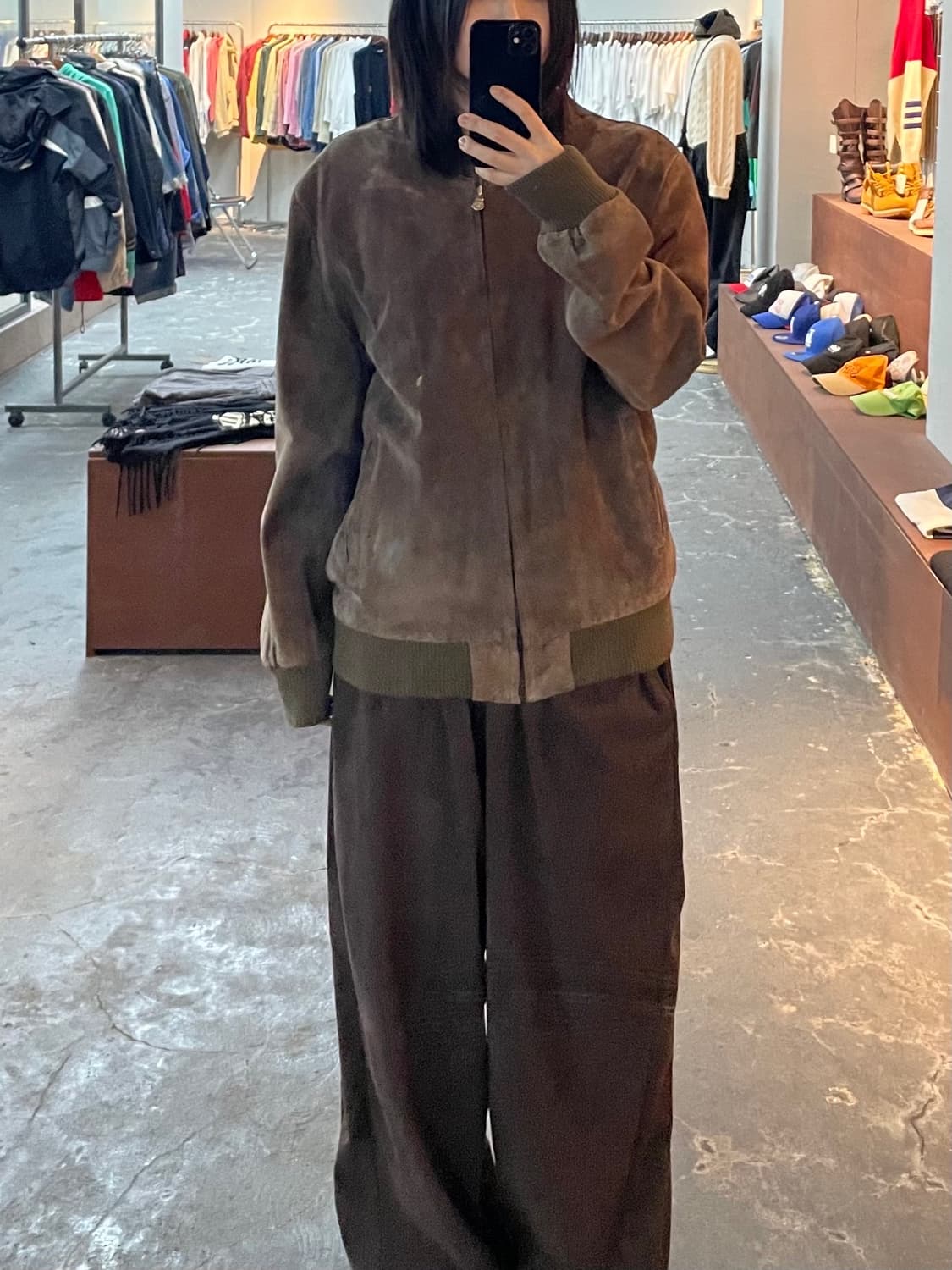 빈티지 트로피 클럽 스웨이드 봄버 자켓 H993 상품이미지1