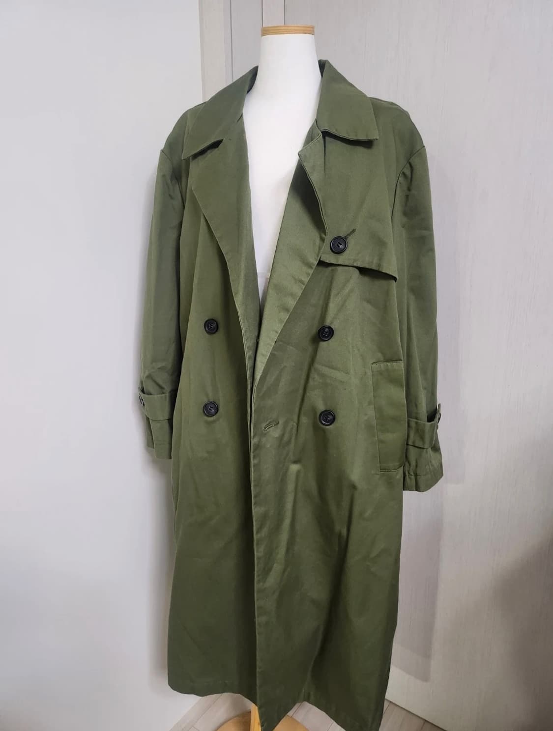 빈티지 카키색 트렌치 코트  상품이미지1