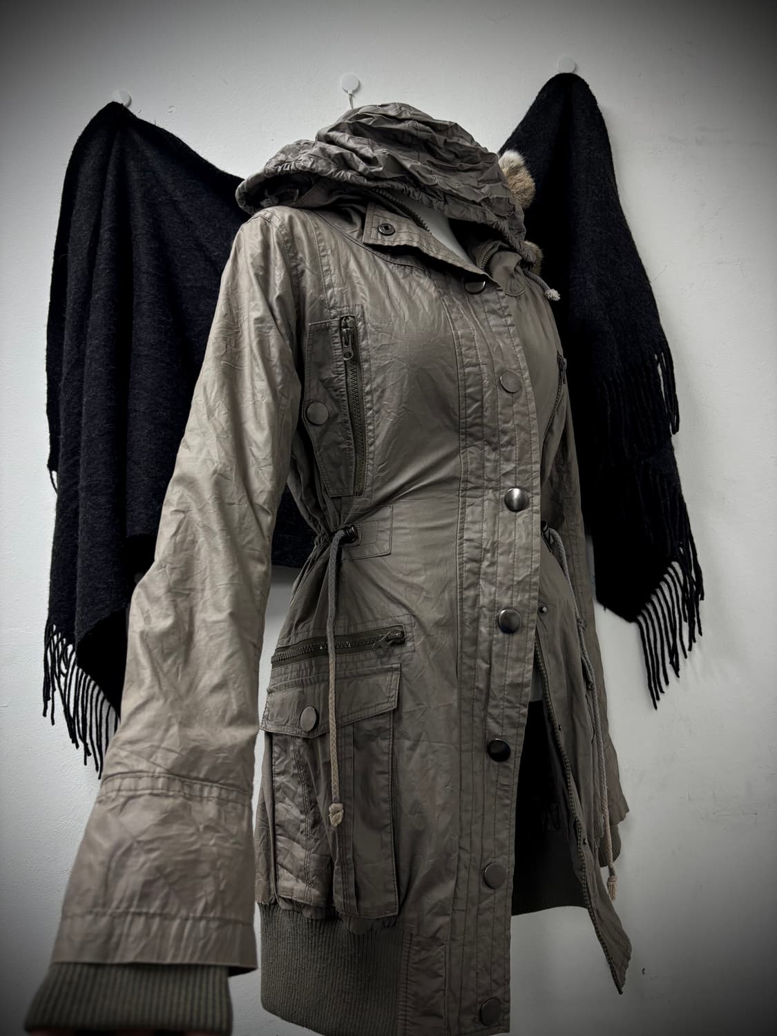 Y2K Multi Pocket 2-way Bono-Hoodie Jacke 상품이미지3