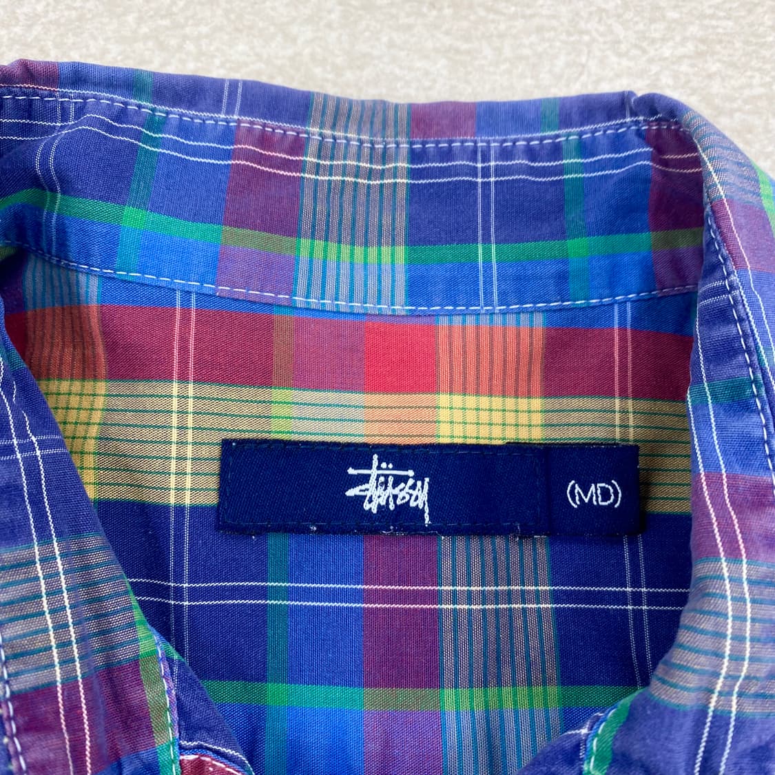 90s 스투시 포켓 체크 하프 셔츠 (103) 상품이미지8