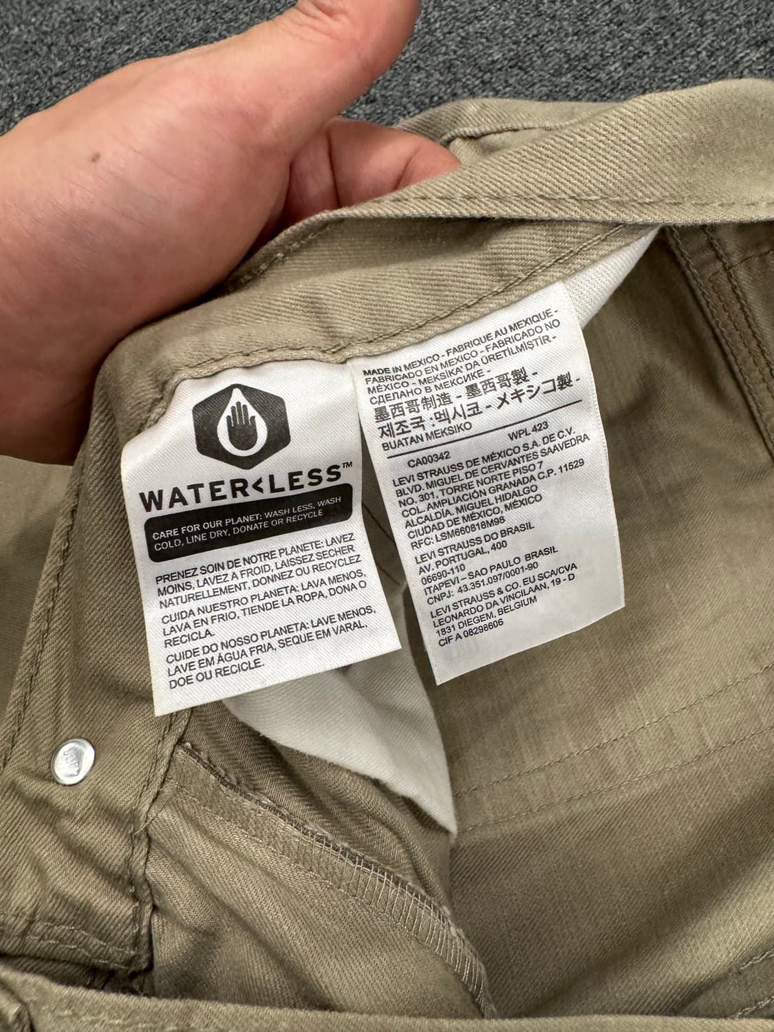 36)리바이스 빈티지 505 베이지 코튼 팬츠 상품이미지5