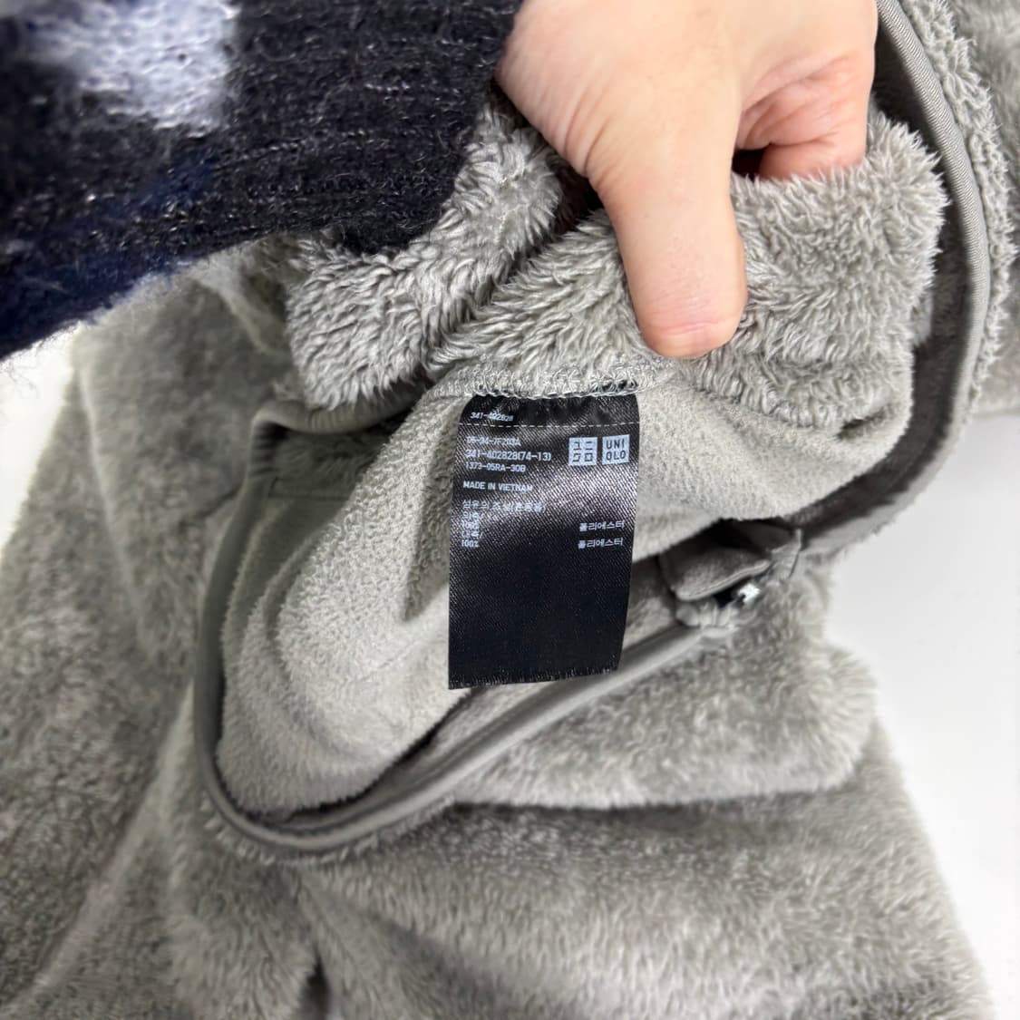 L 유니클로 딥그레이 웜후드 후디 후리스자켓 상품이미지5