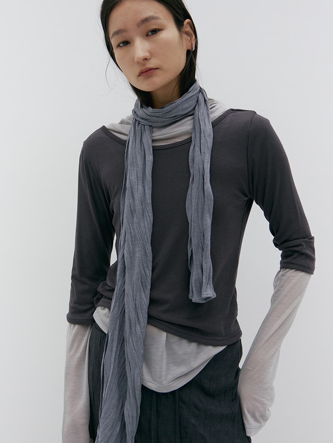 hwae WRINKLE SCARF grey 상품이미지1