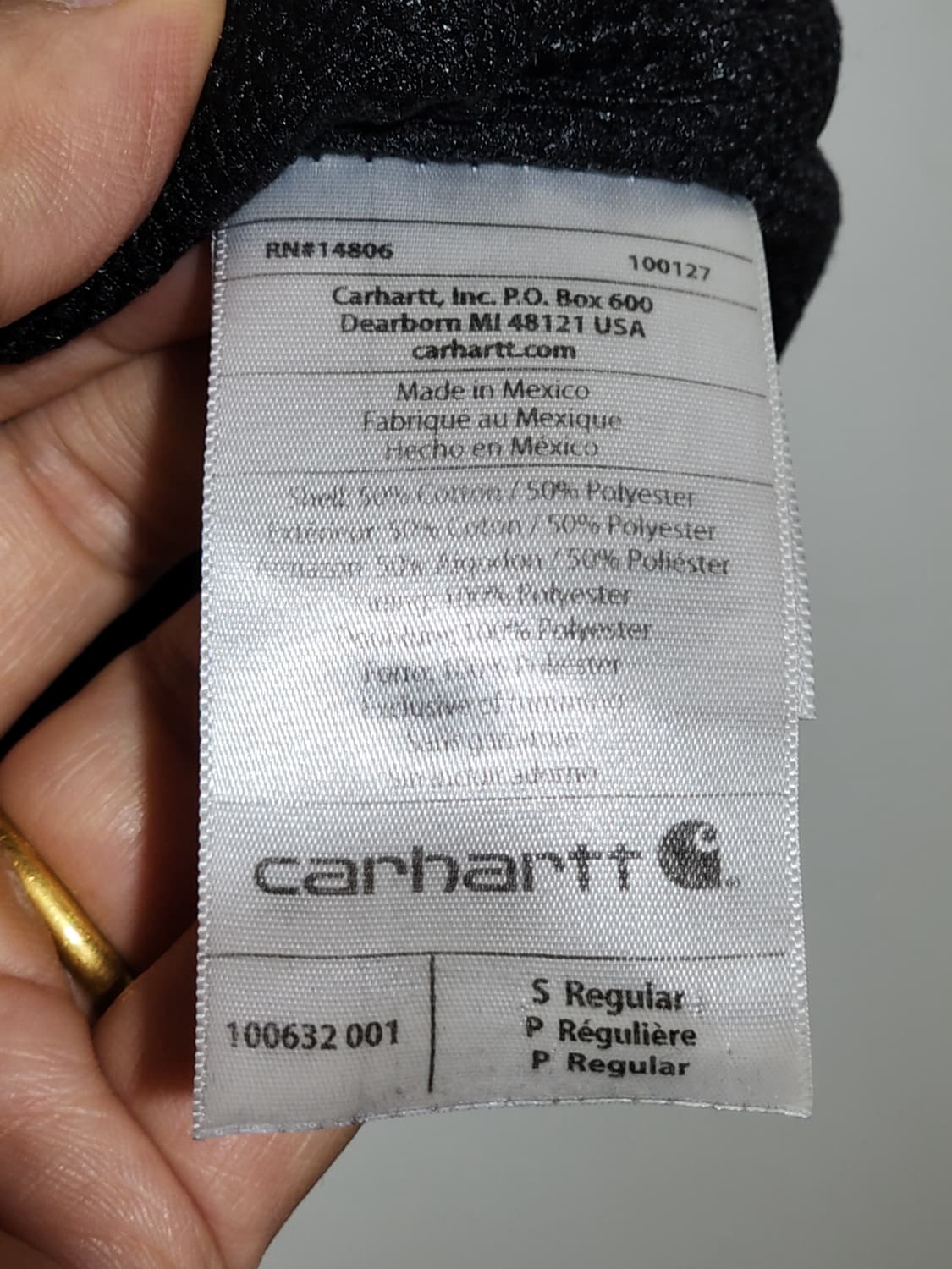 (L) 칼하트 써멀 후드집업 티셔츠 블랙 아메카지 캐주얼  상품이미지6