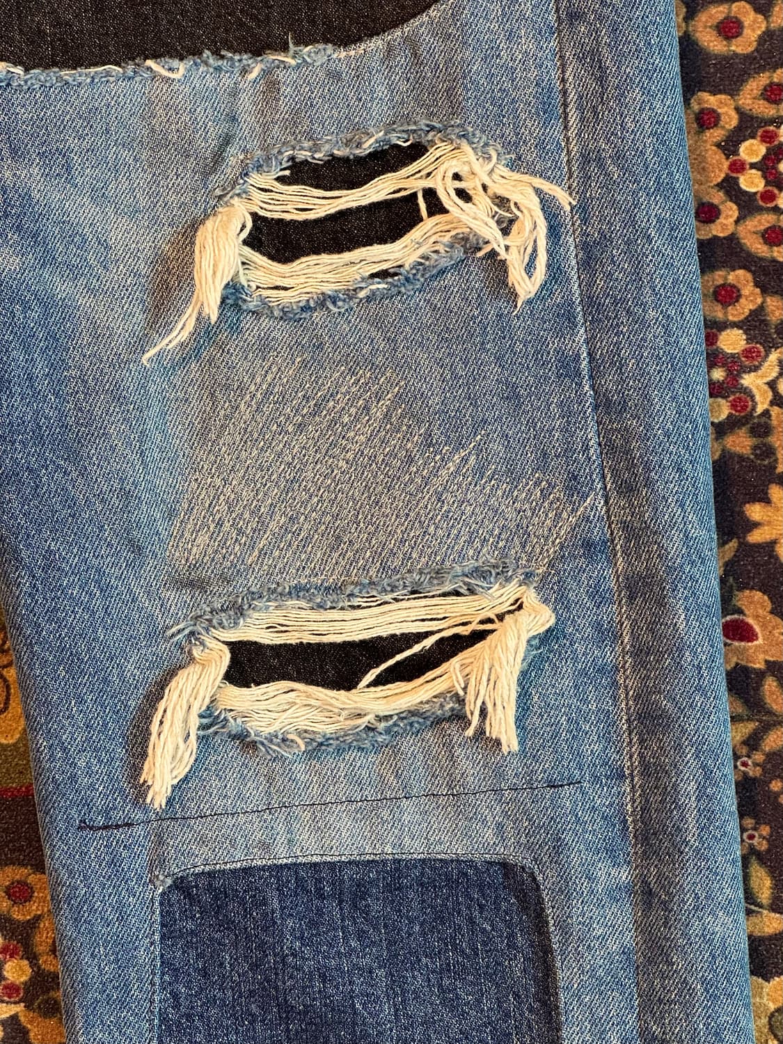 리바이스 501 데미지 리페어 패치워크 데님 상품이미지4