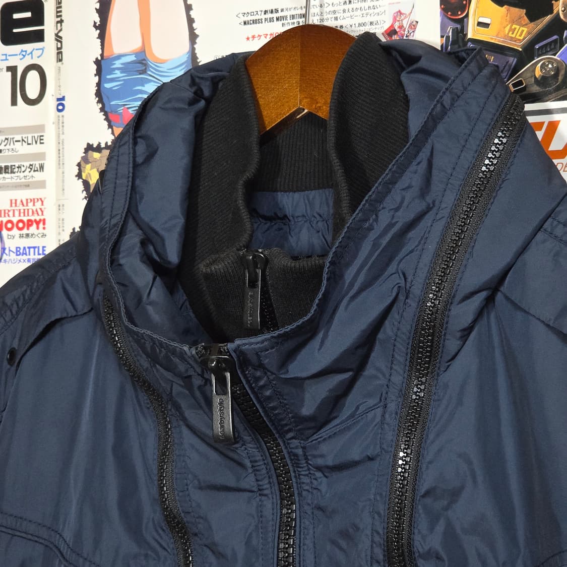 TBJ 빈티지 절개라인 네이비 바람막이 자켓 상품이미지3