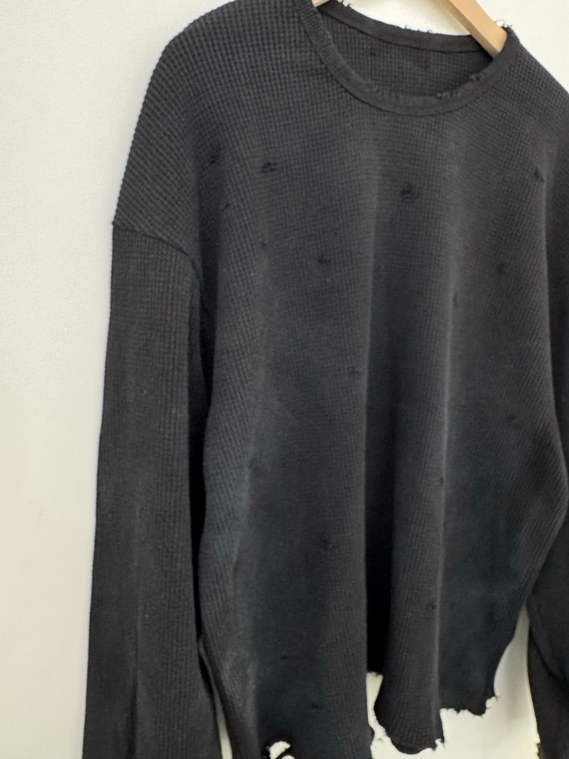 빈티지 와플 긴팔 상품이미지2