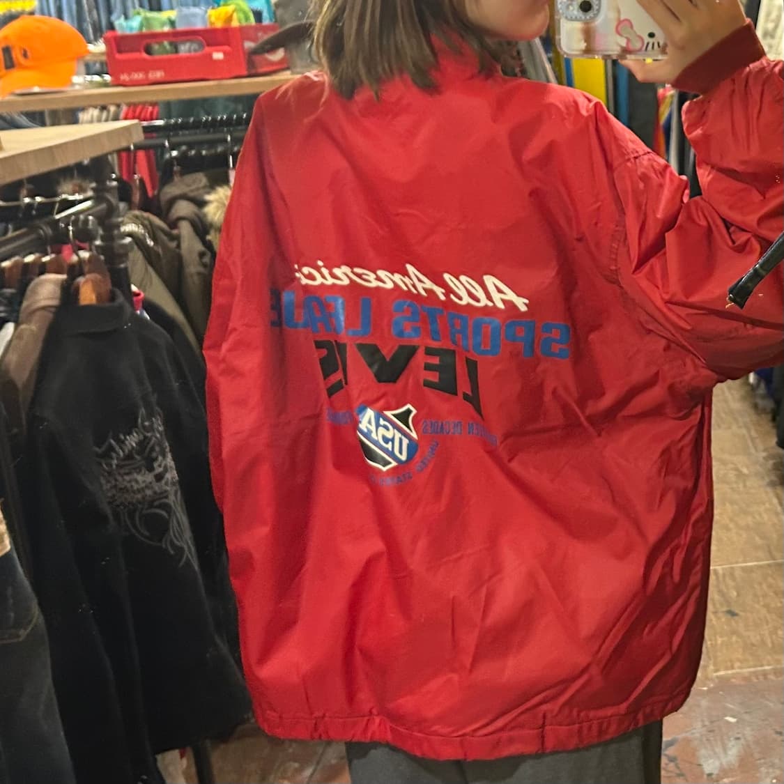  [HI]리바이스 집업 점퍼 레드 상품이미지5