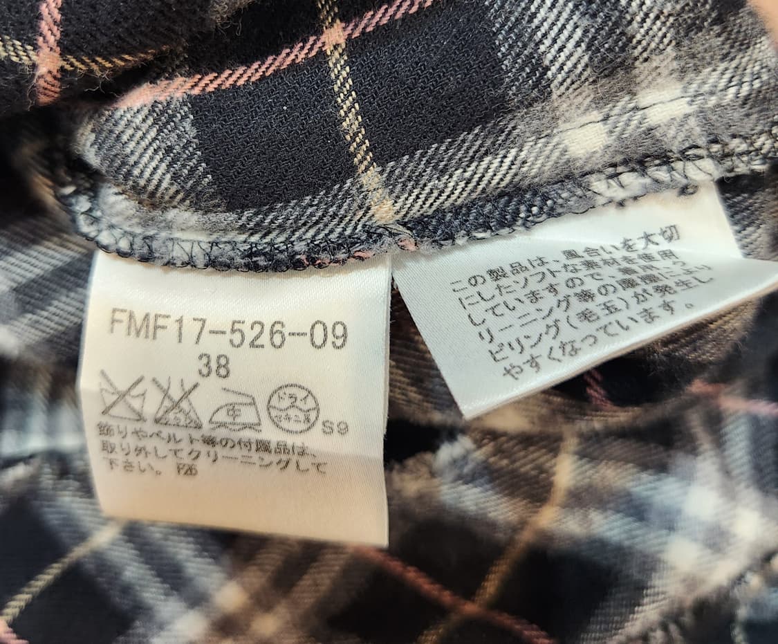 BURBERRY 버버리 블루라벨 플라넬 체크카라 반팔 원피스 상품이미지10