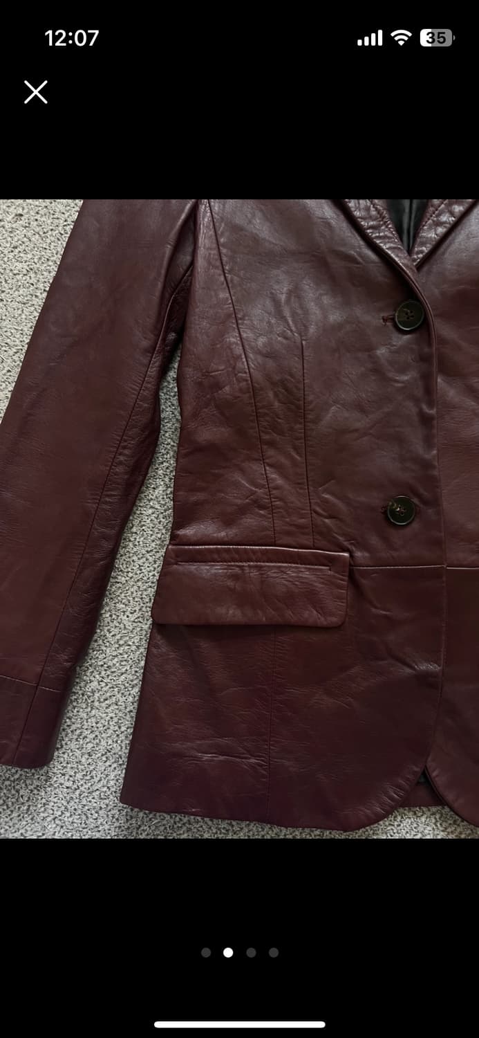 Jil Sander 버건디 레더자켓 상품이미지2