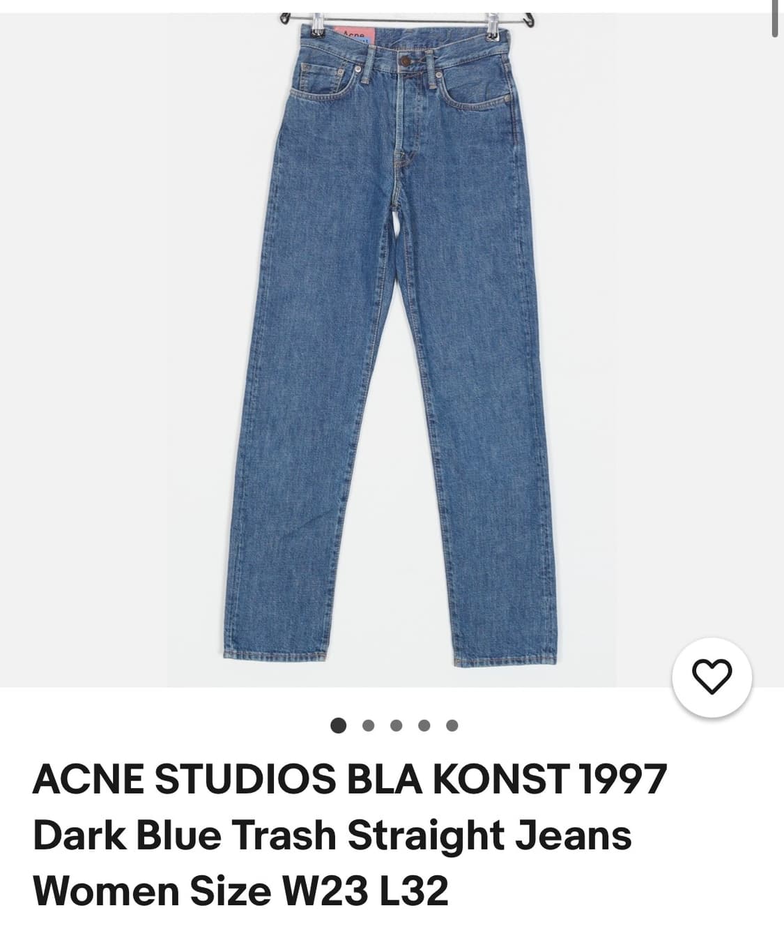 ACNE STUDIOS 아크네 1997 dark blue jeans 상품이미지1