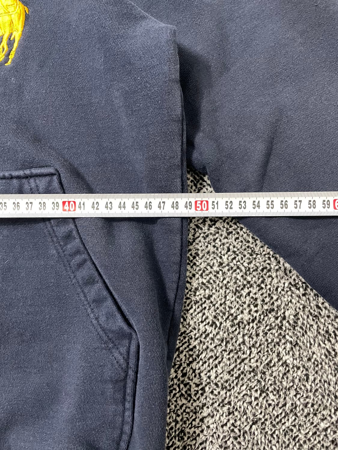 빈티지9. 폴로랄프로렌 빅포니 후드티 후드집업 핀터깔 네이비 옐로우 상품이미지4