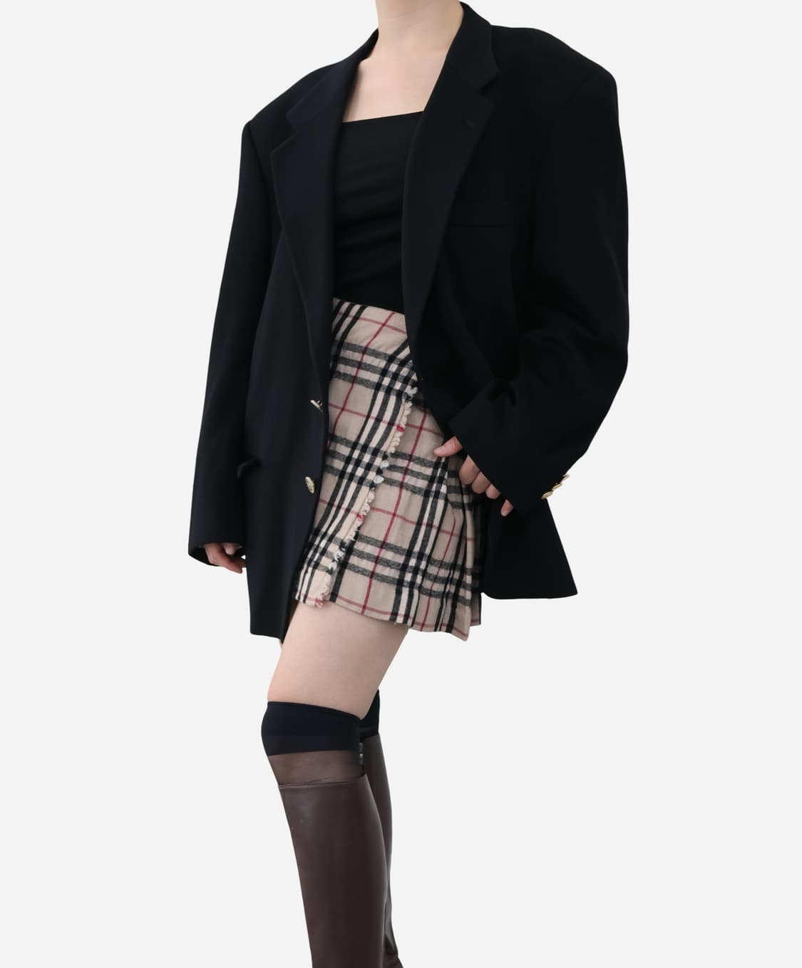 Valentino Cashmere Gold Button Blazer 상품이미지4