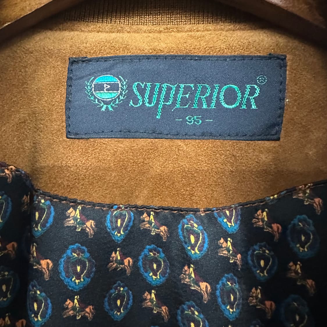 90’s 염소가죽 스웨이드 블루종 상품이미지7