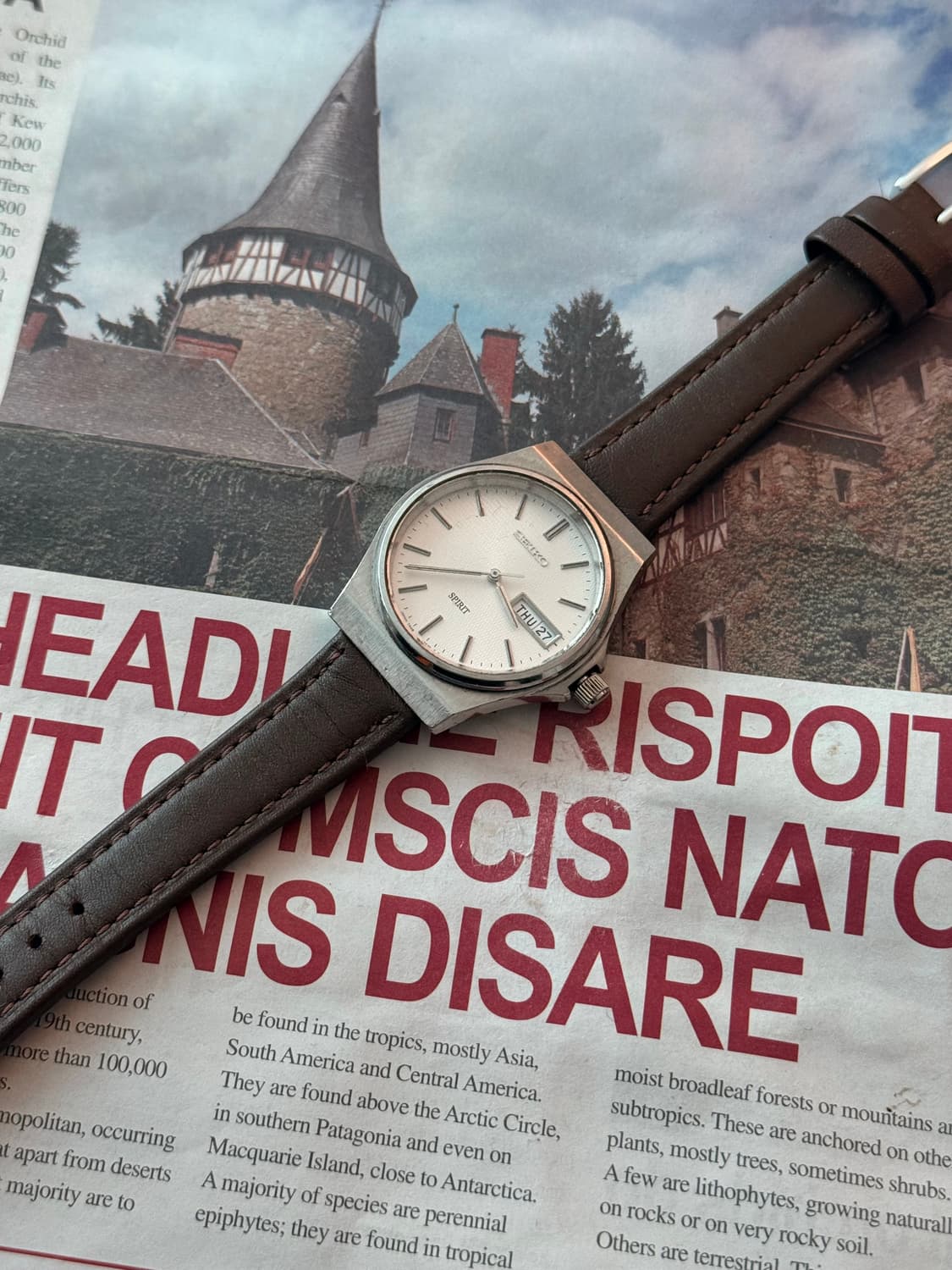 세이코 Seiko 스피릿 데이 데이트 브라운 래더  상품이미지2