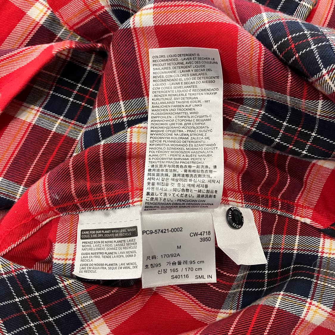 386 리바이스 체커보드 후드 셔츠 상품이미지3