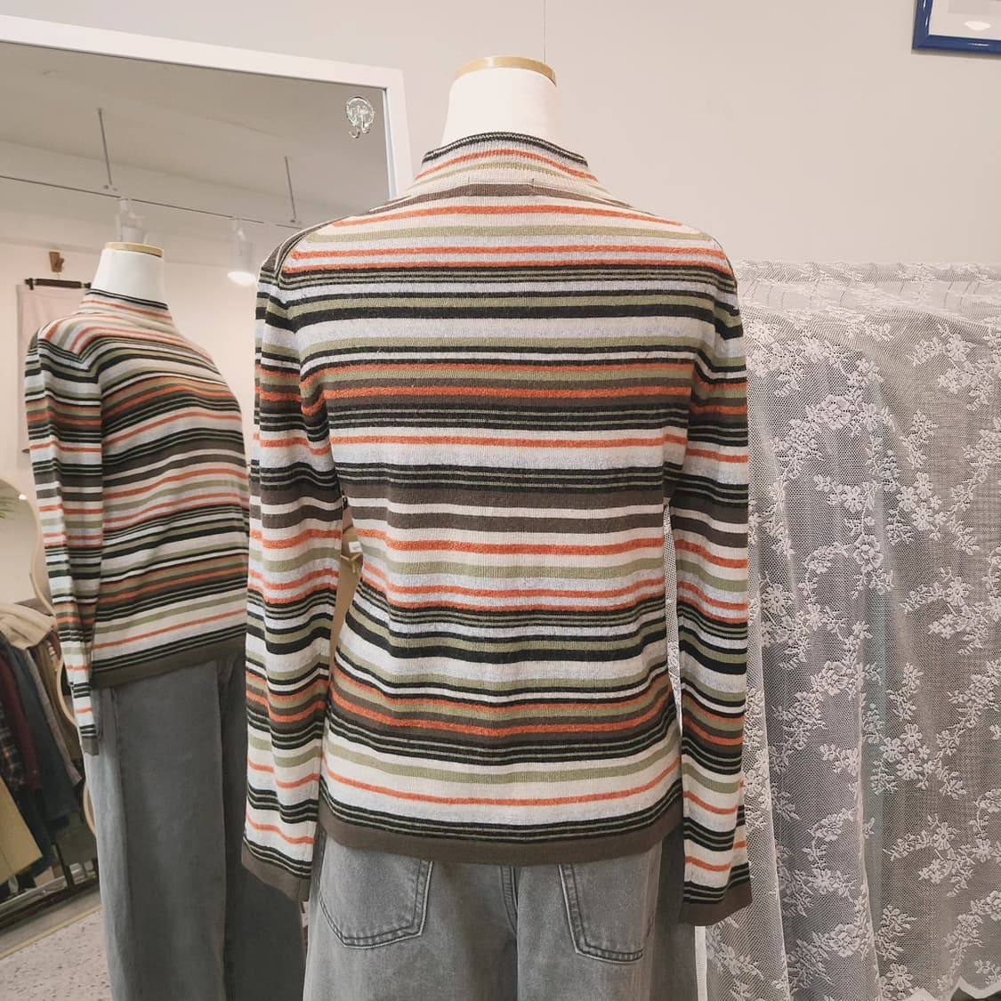 LB 스트라이프 모크넥 니트티 상품이미지9