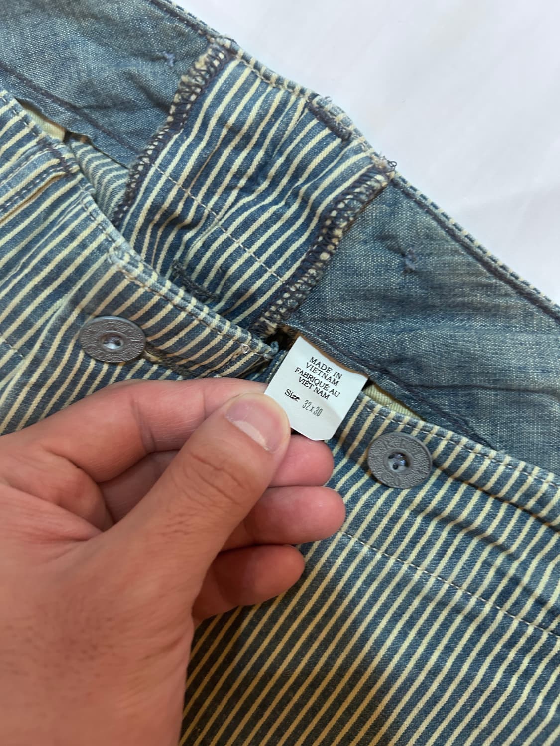 RRL 스트라이프 코튼 린넨 필드 팬츠 32x30 상품이미지3