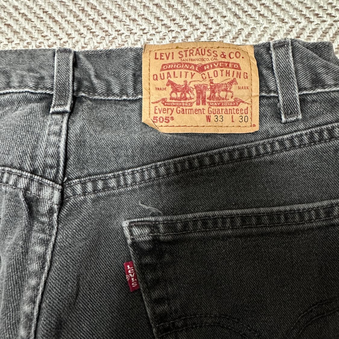 LEVI'S 505 00's vintage black jeans 상품이미지4