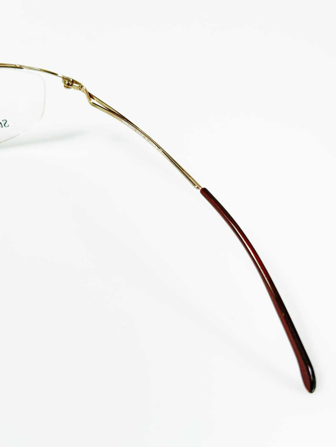 90s Thin Lines 로즈 골드 메탈 스퀘어 반무테 빈티지 안경 상품이미지7