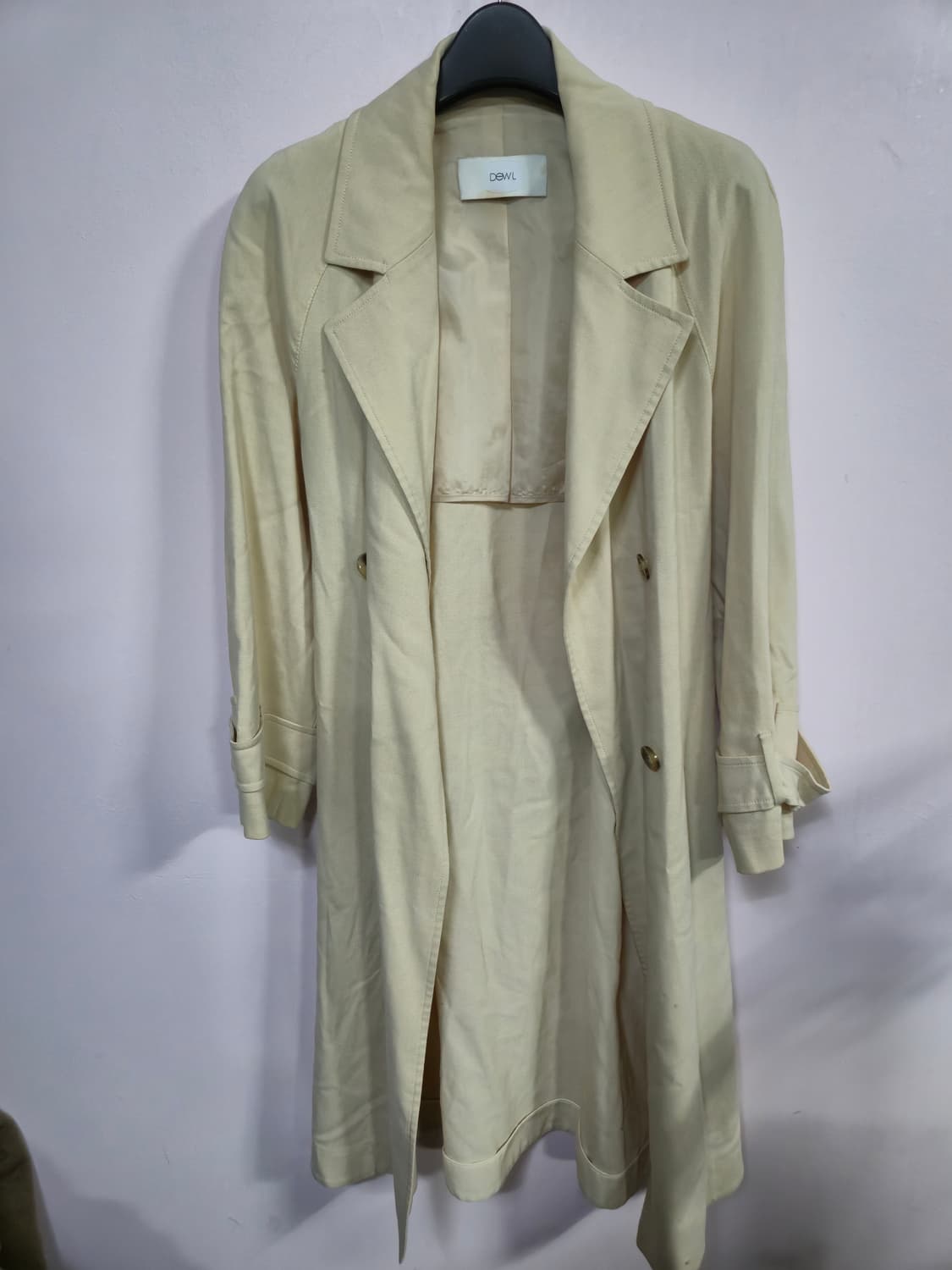 DEWL 더블 버튼 트렌치 코트 베이지 상품이미지2