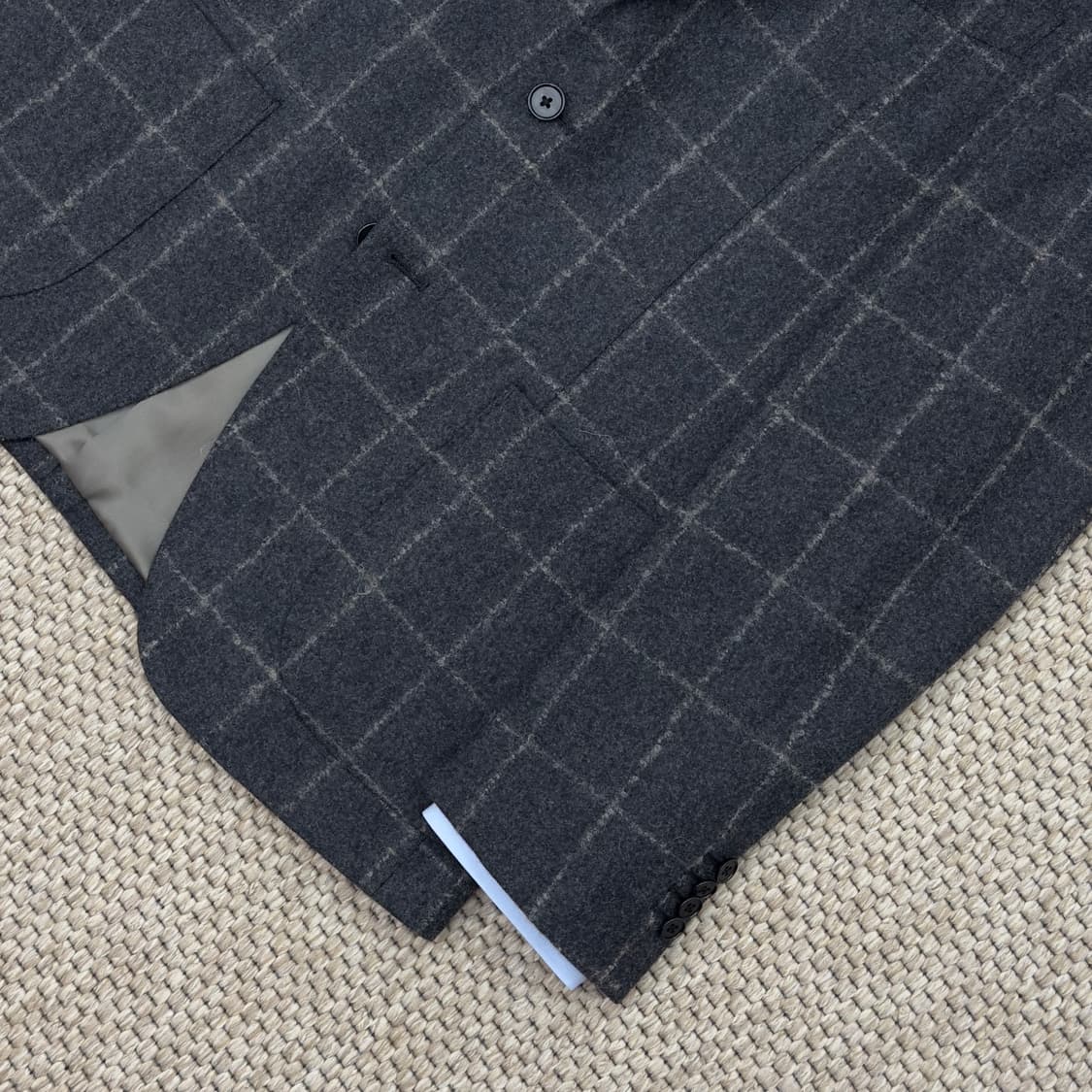 더수트컴퍼니 이탈리아 까노니코 원단 체크 자켓 상품이미지6