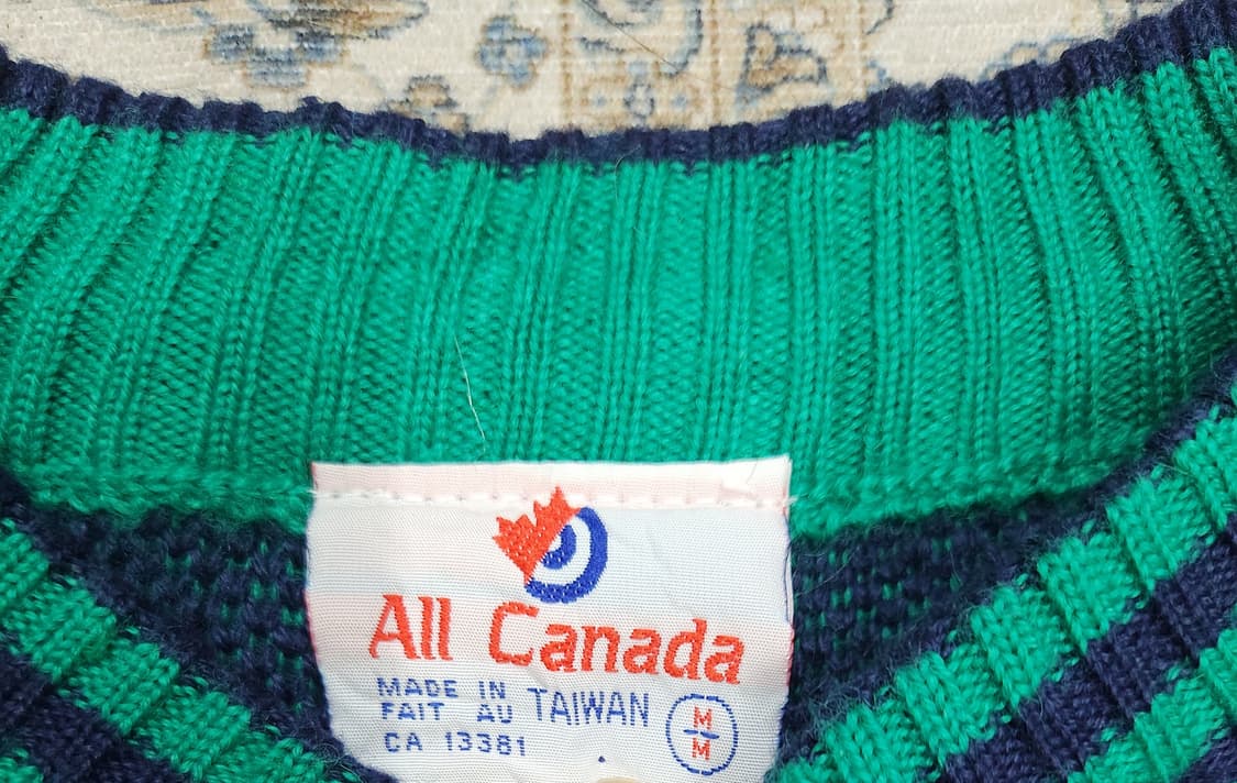 90s ALL 캐나다 빈티지 컬링 패턴 니트 M (크게나옴) 상품이미지4