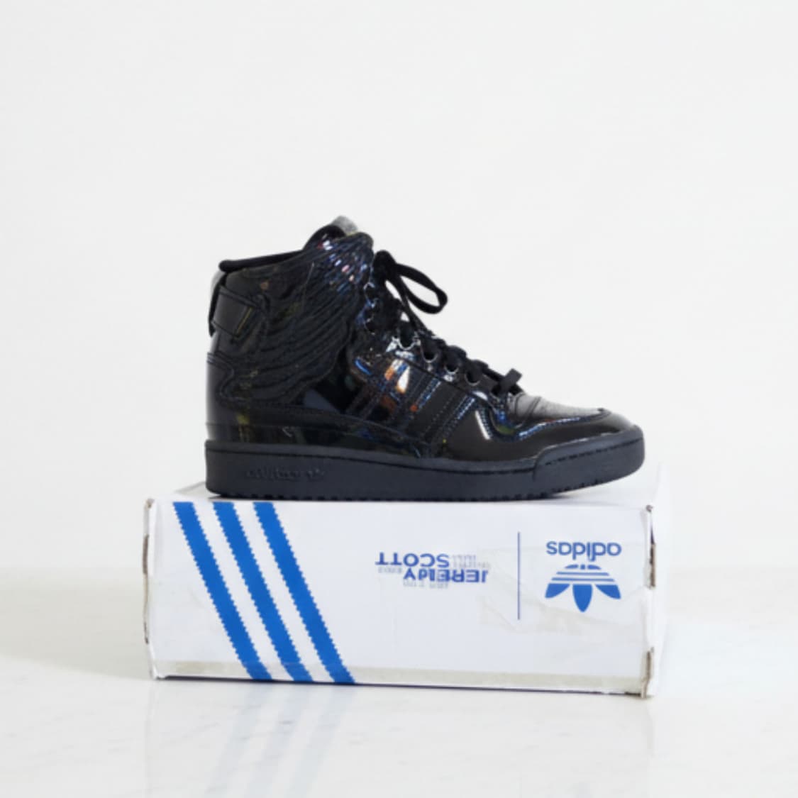 미사용 아디다스 제레미 스캇 포럼 하이 윙스 4.0 오팔 블랙 235 상품이미지1