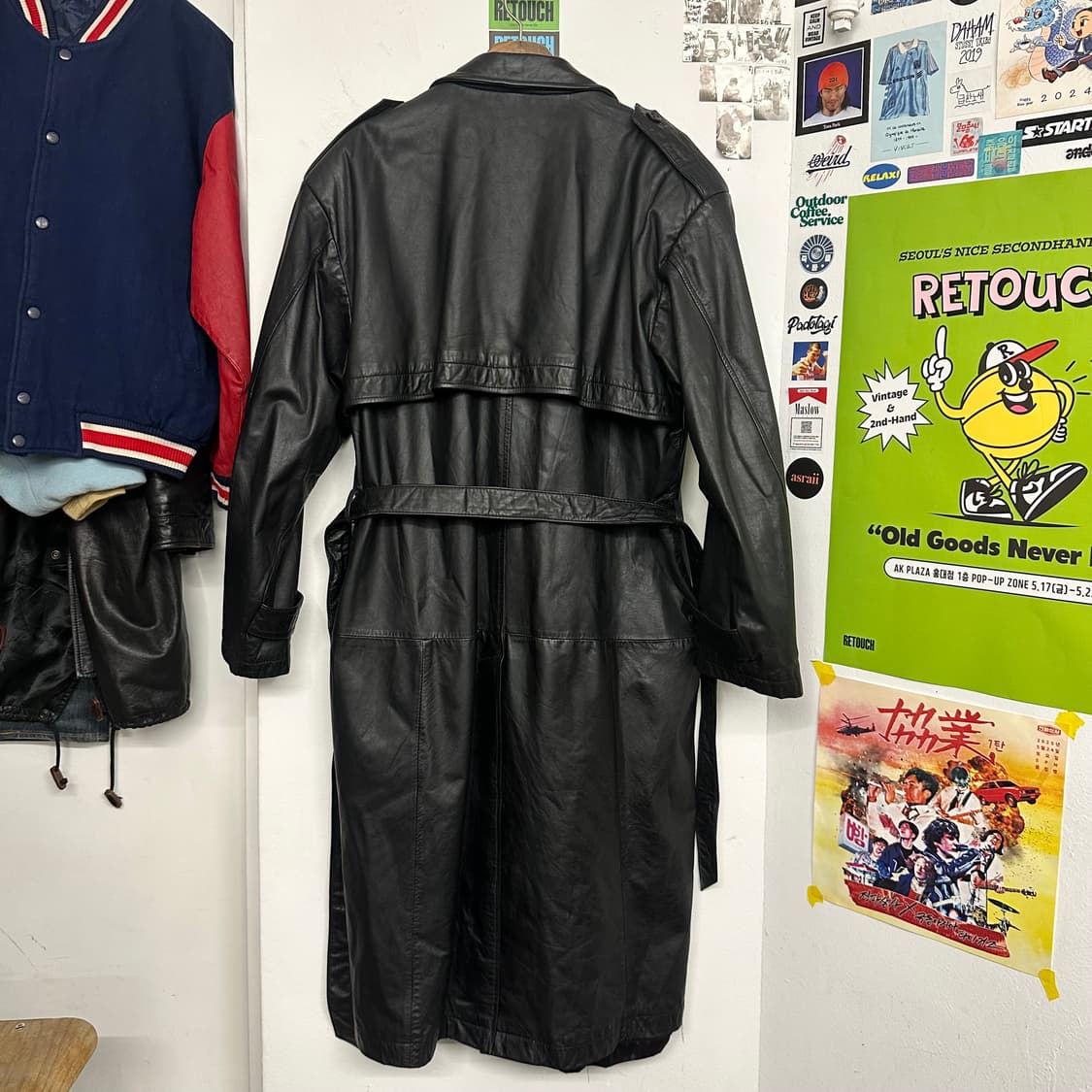 빈티지 카우레더 트렌치 코트 상품이미지9
