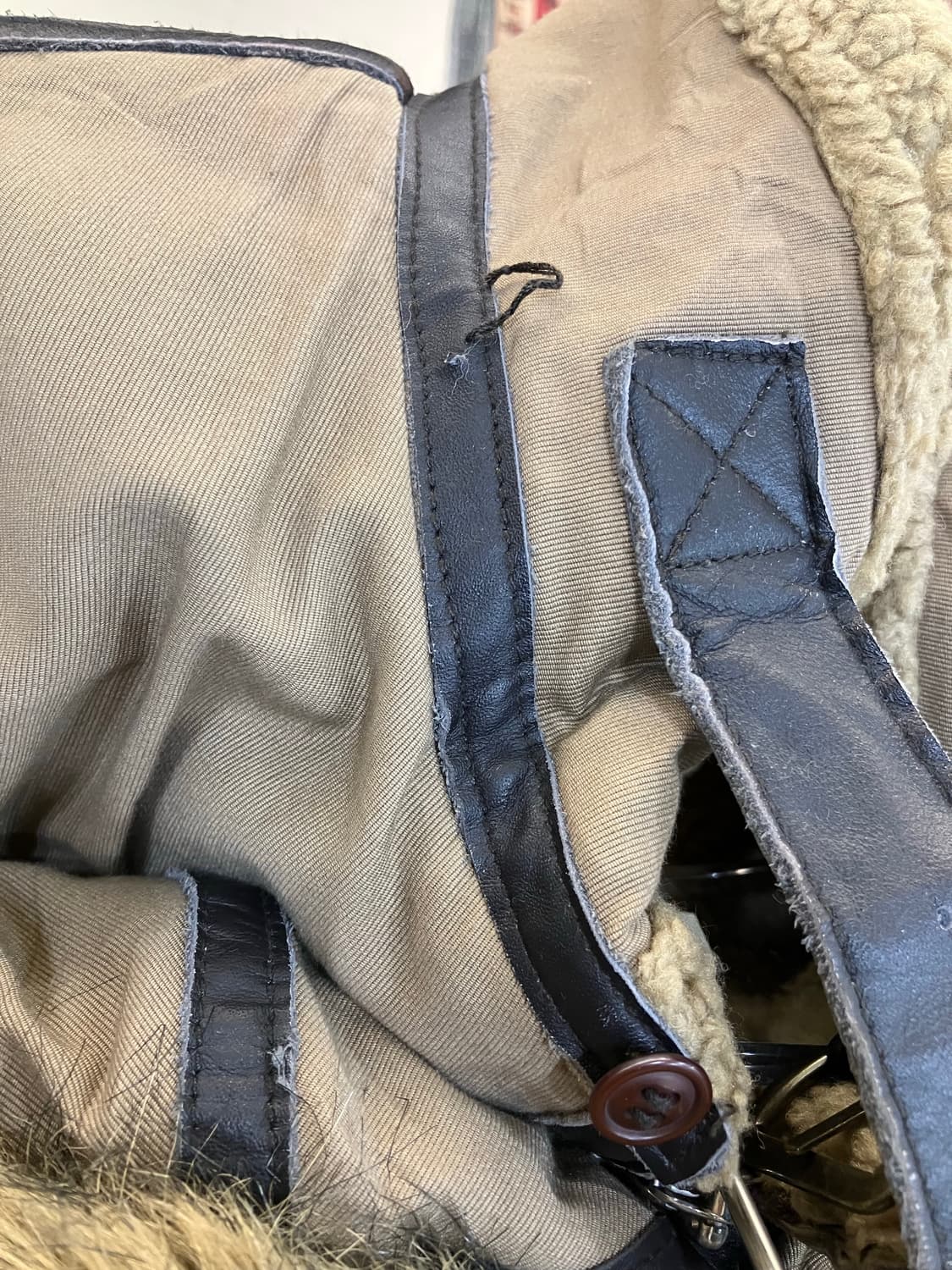 Avirex 아비렉스 레더라인 무스탕 자켓 M 상품이미지7