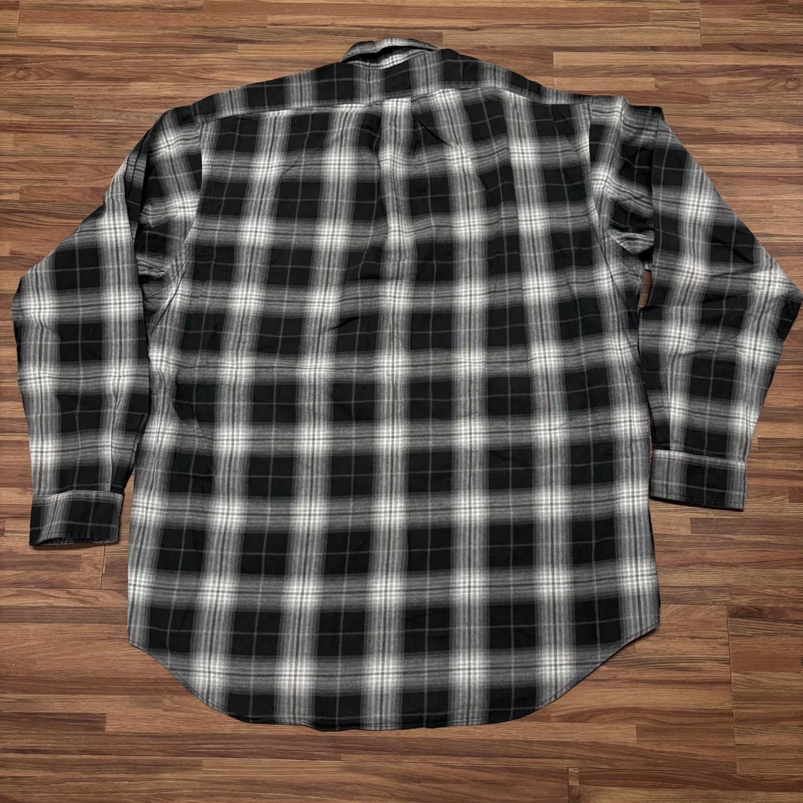 올드 폴로 랄프로렌 플라넬 옴브레 타탄 체크 긴팔 셔츠 상품이미지5