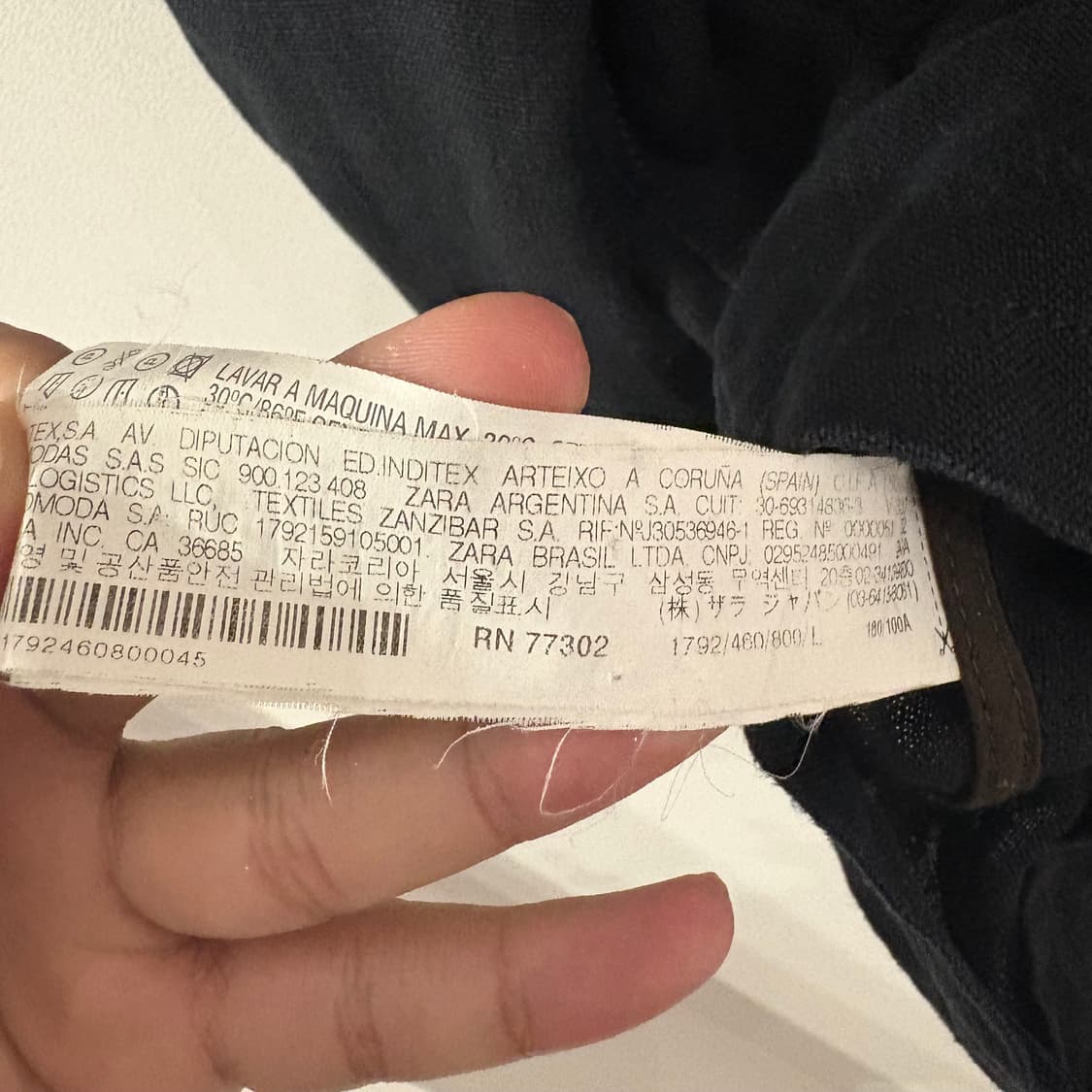 자라 맨 리넨 스탠다드 블랙 자켓 L 상품이미지7