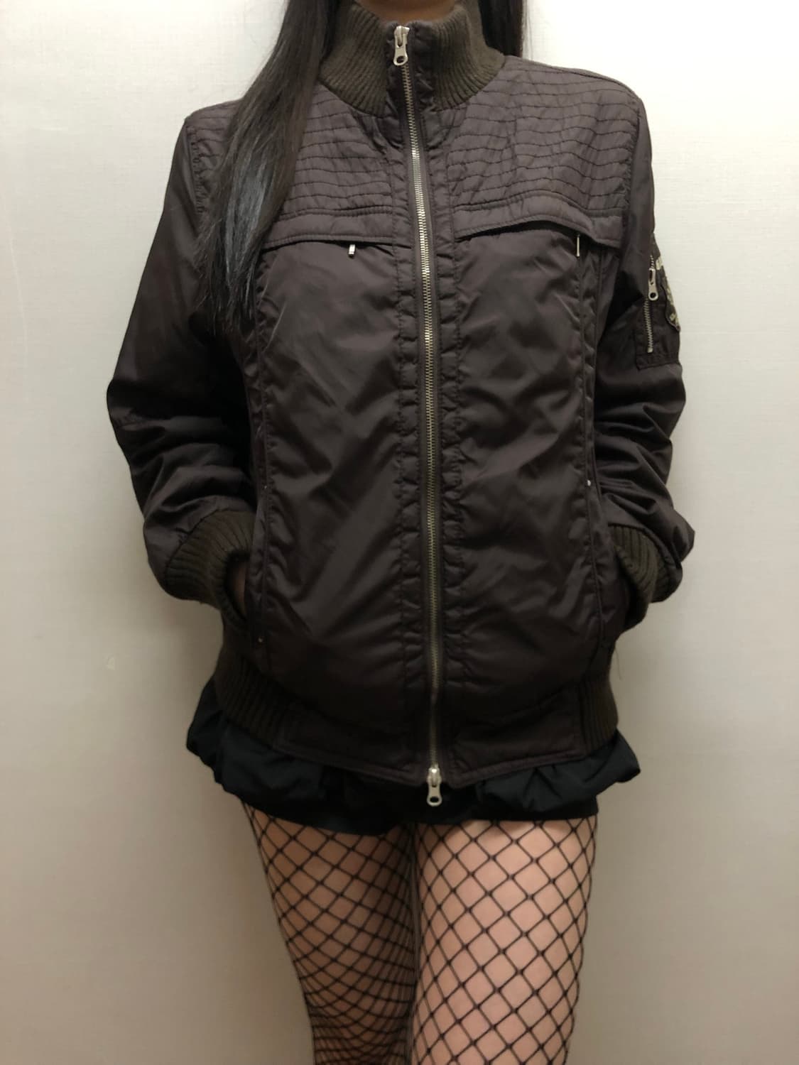 빈티지 게스 다크 브라운 점퍼 상품이미지3