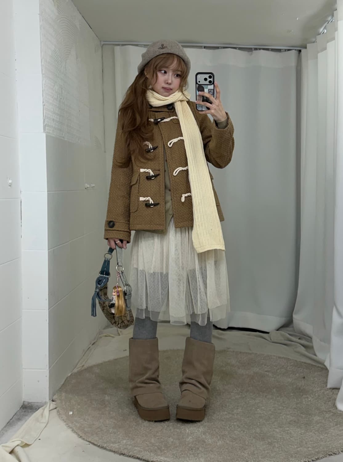 베이지 떡코 쿠루미 니혼진 모리걸 코디세트 상품이미지1