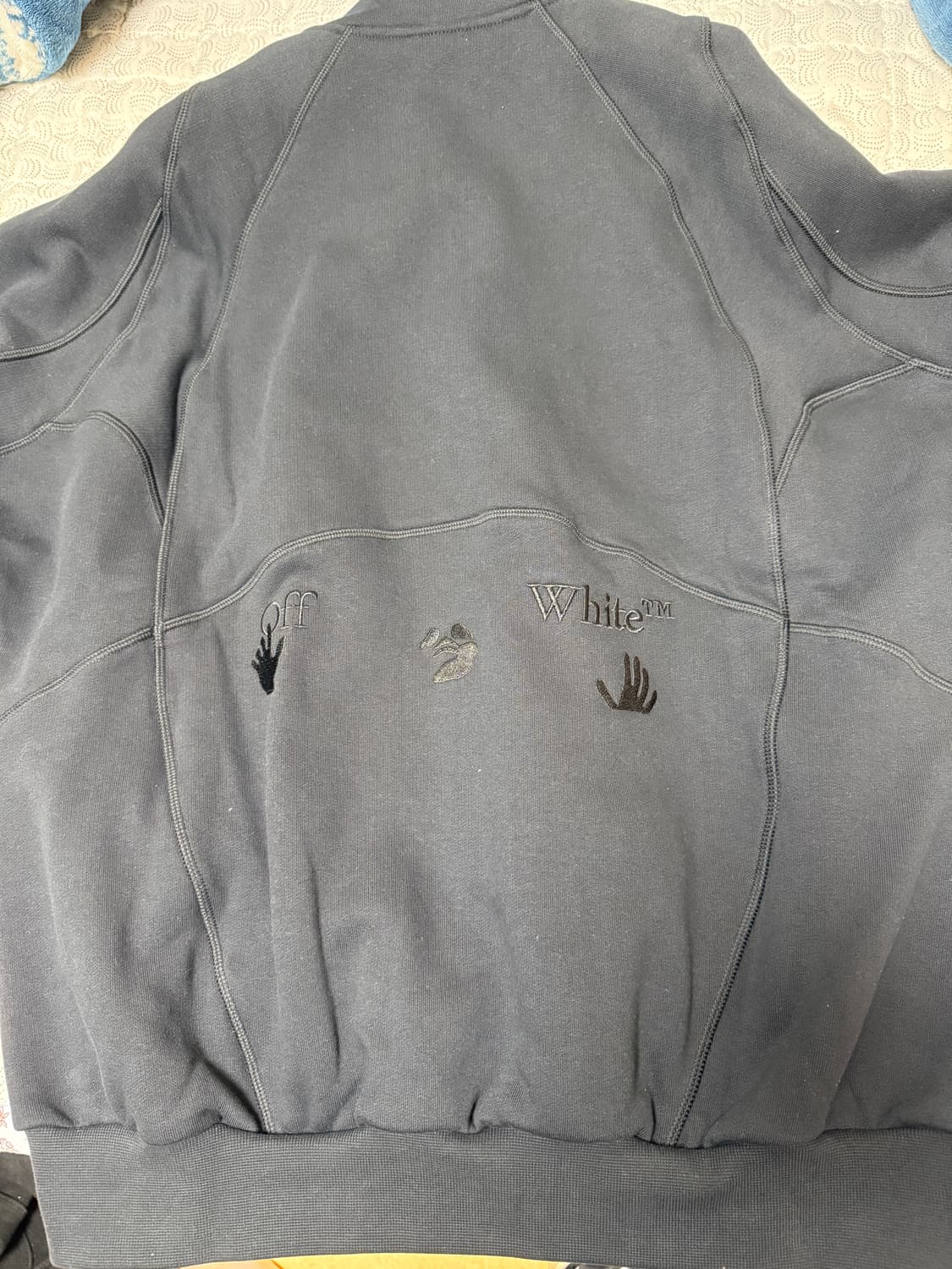 [정품/새제품] 나이키 X 오프화이트 모크넥 트랙 자켓 블랙 L 상품이미지3