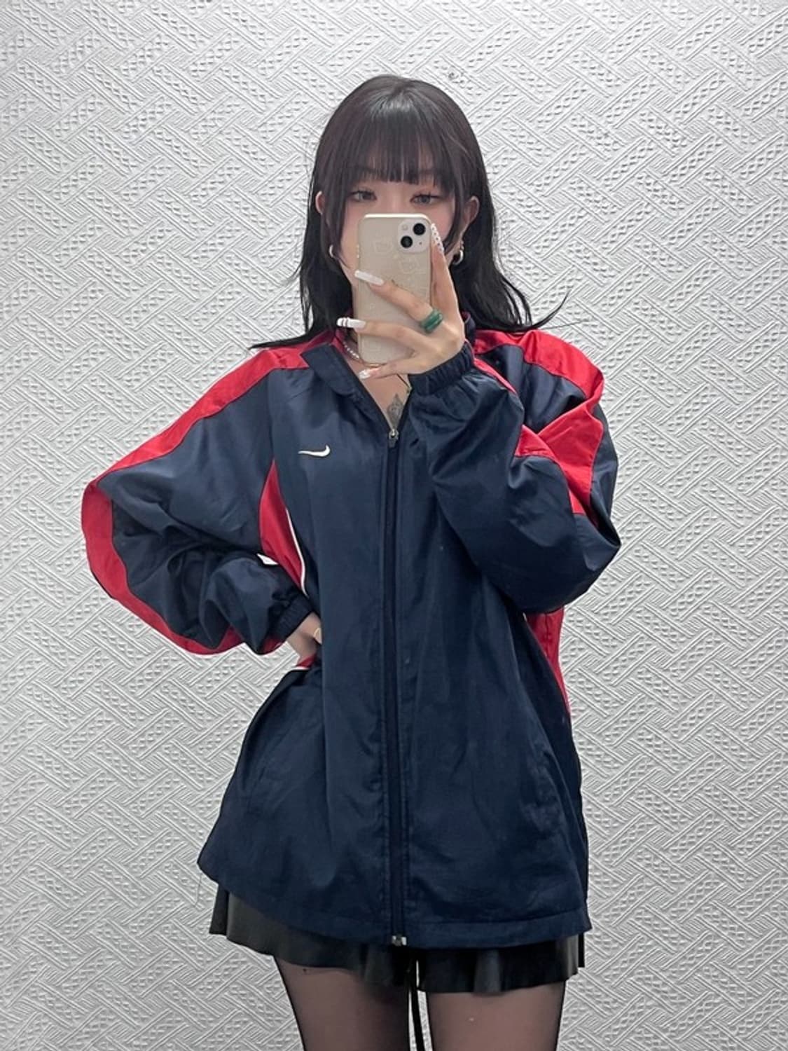 나이키 올드스쿨 레트로 배색 바람막이 자켓 L C10921 상품이미지1