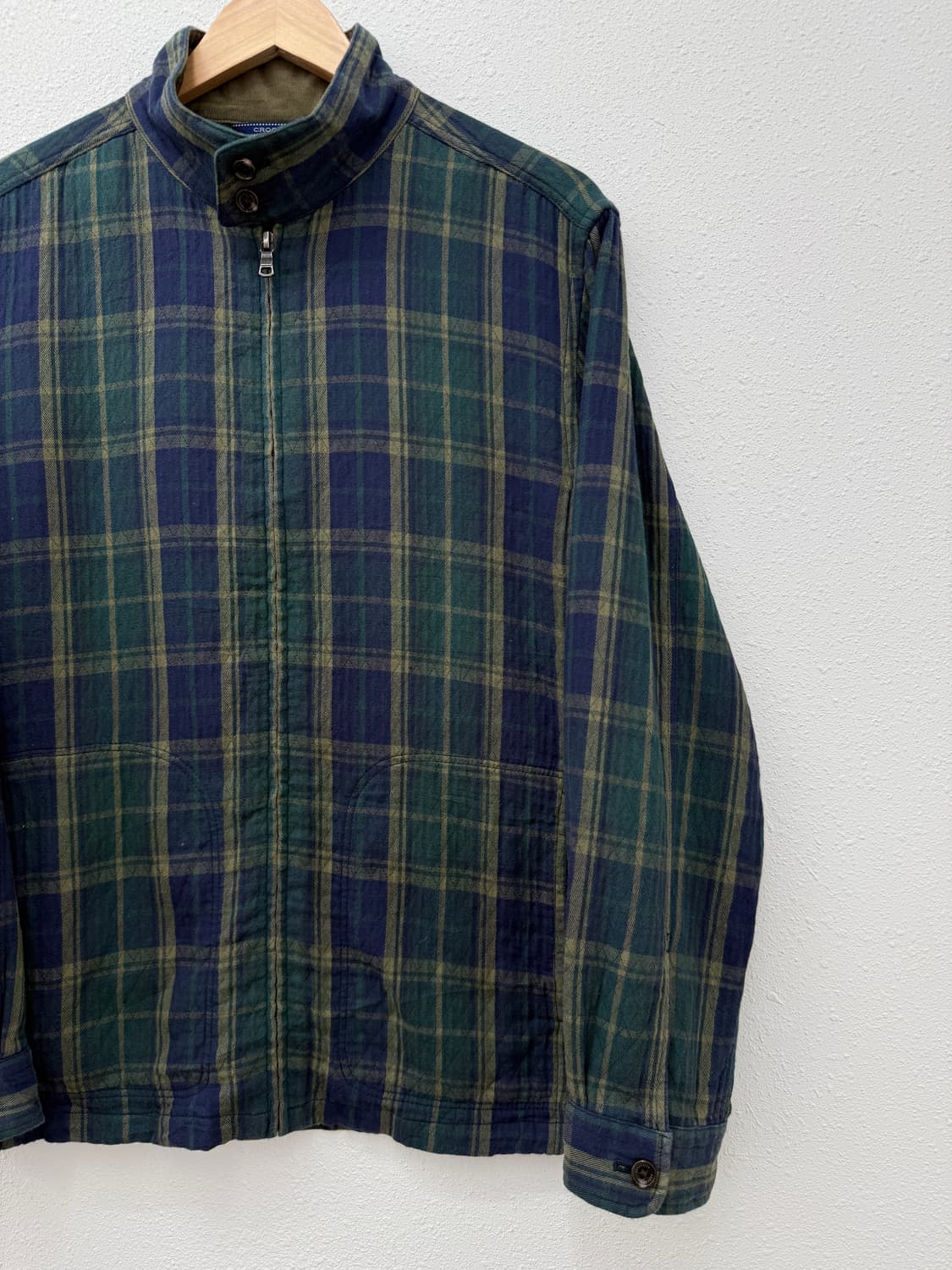 크로커다일 체크 집업 자켓 상품이미지5