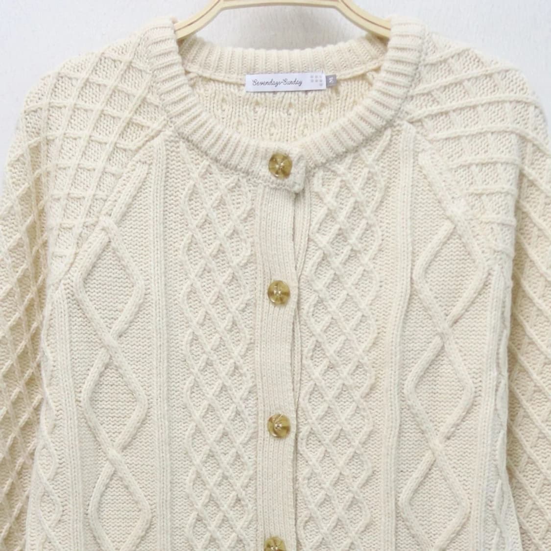 SEVENDAYS SUNDAY 울 혼방 케이블 니트 가디건 63186 상품이미지3