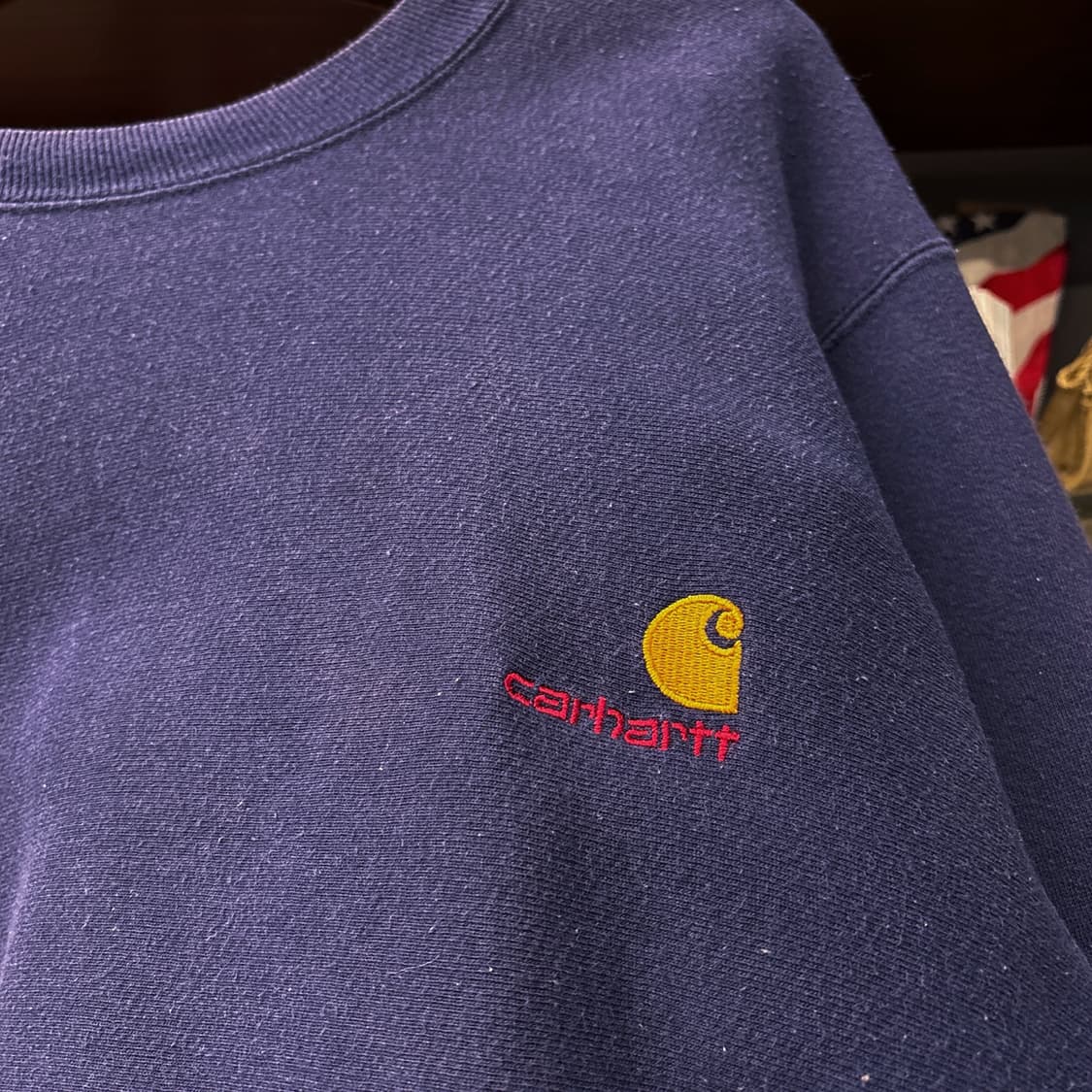 90s 칼하트 러기드 라인 리버스위브 컬러로고 스웻셔츠 N1242 상품이미지5