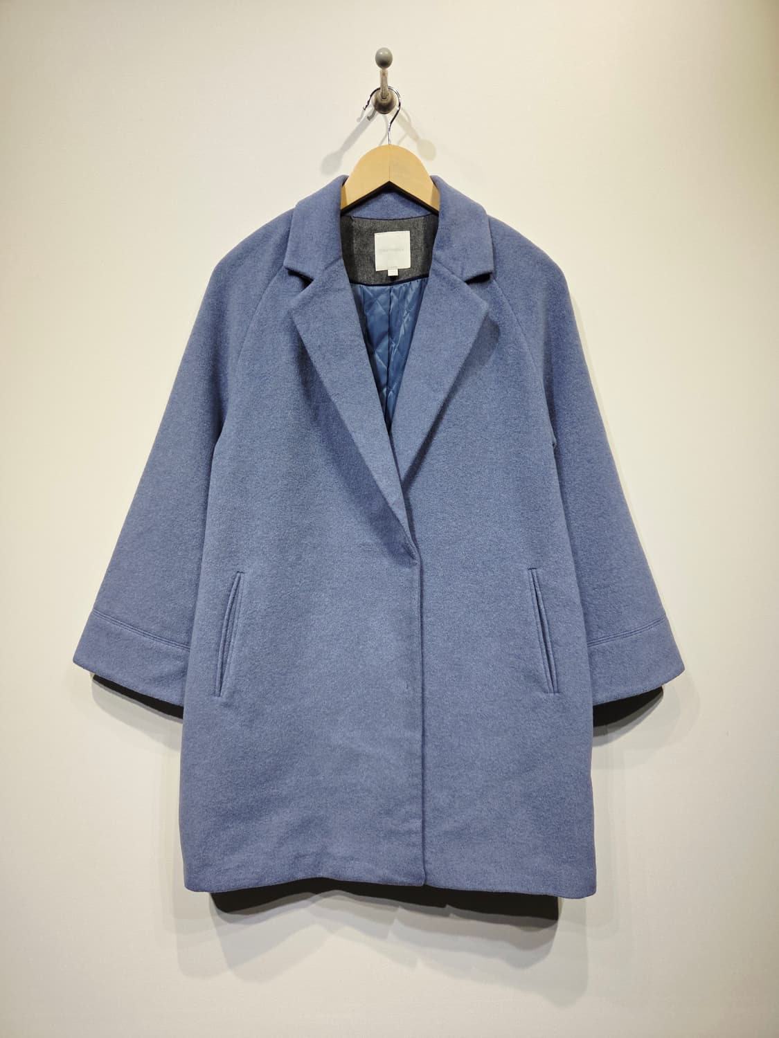 COMPAGNA 꼼빠니아 울 혼방 히든 버튼 퀼팅 코트 상품이미지2