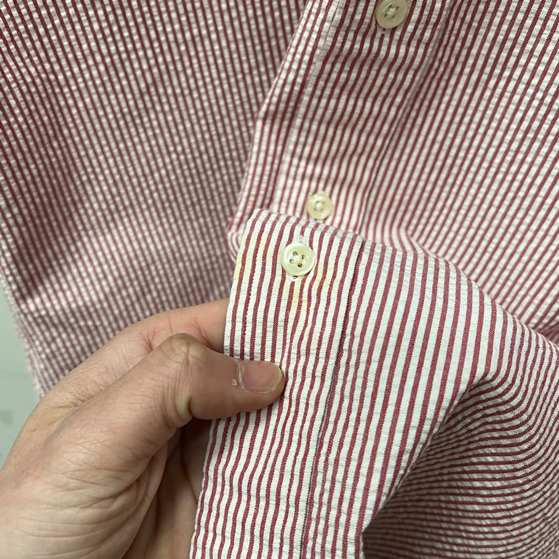 폴로 랄프로렌 클래식핏 스트라이프 시어서커 반팔 셔츠 XL 상품이미지5