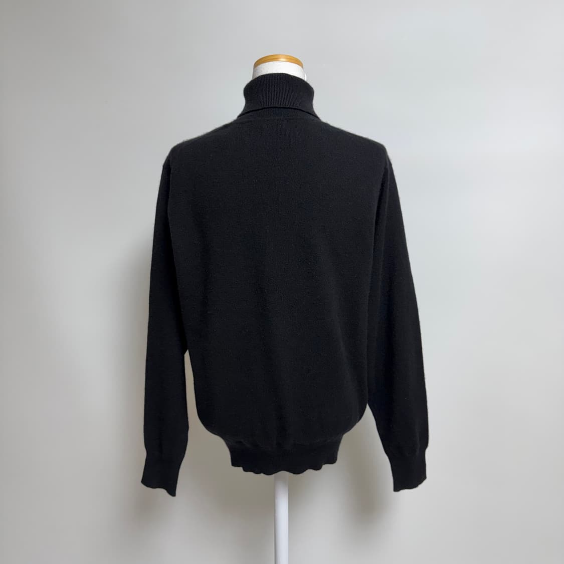 [캐시미어 100%] 블랙 터틀넥 목폴라 니트 L 상품이미지3