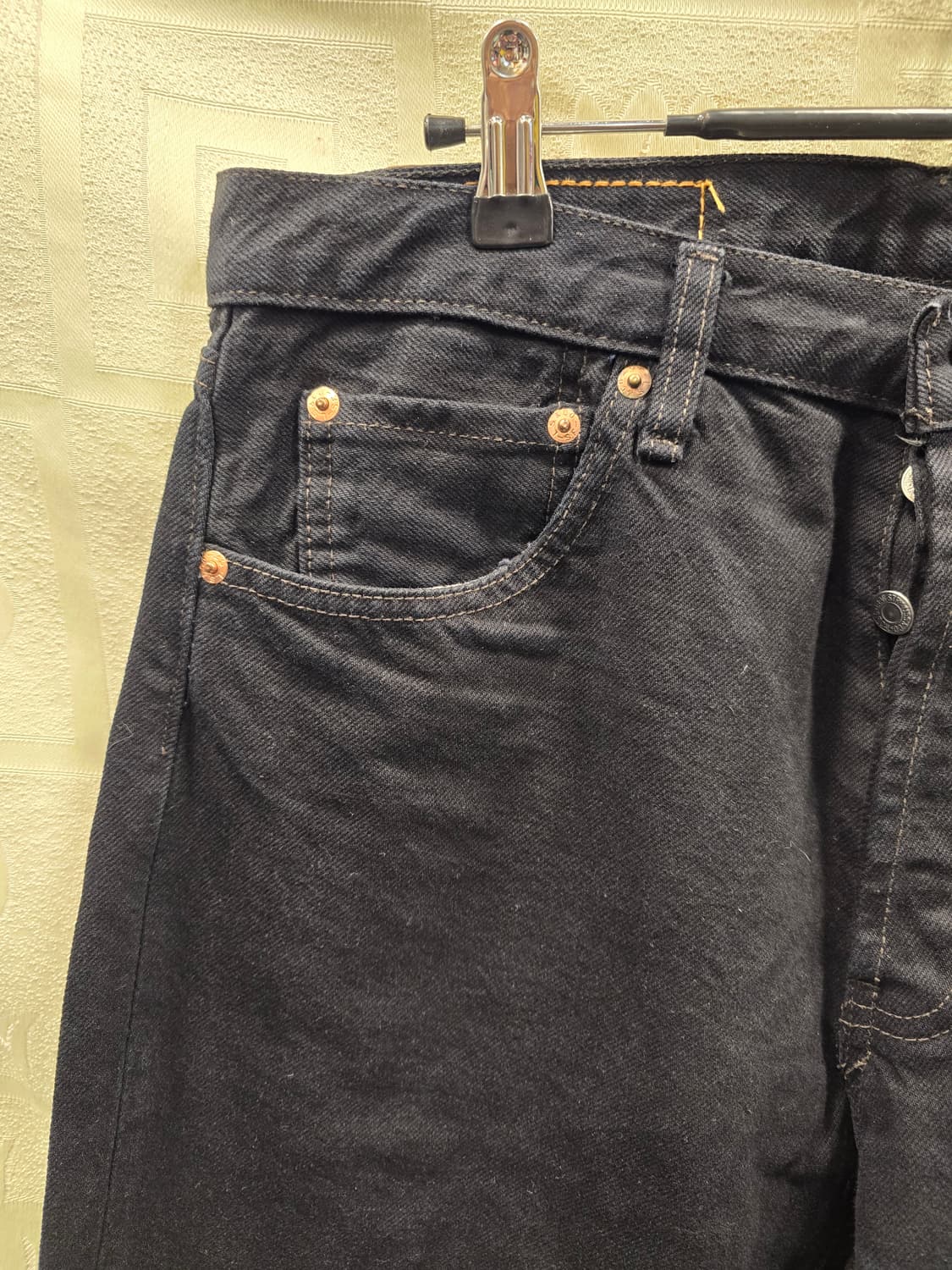 리바이스 501 블랙 데님 청바지 32~33 상품이미지2