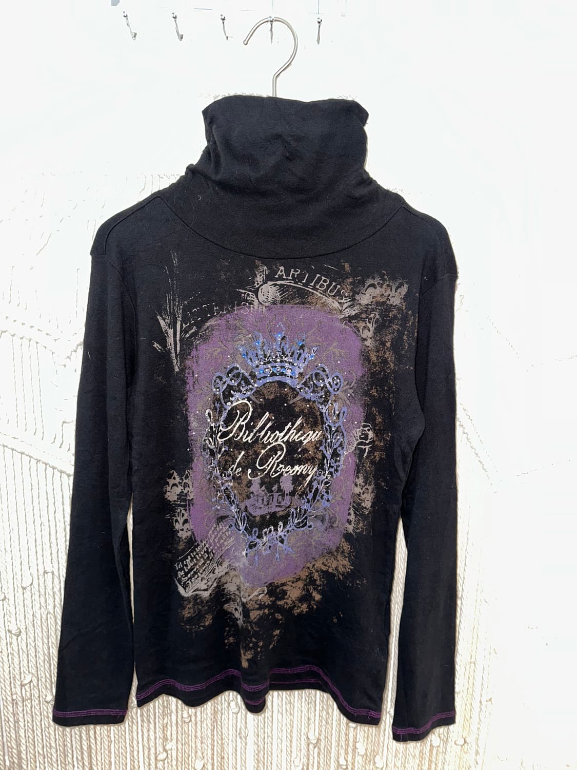 프린팅 터틀넥 티셔츠 상품이미지1