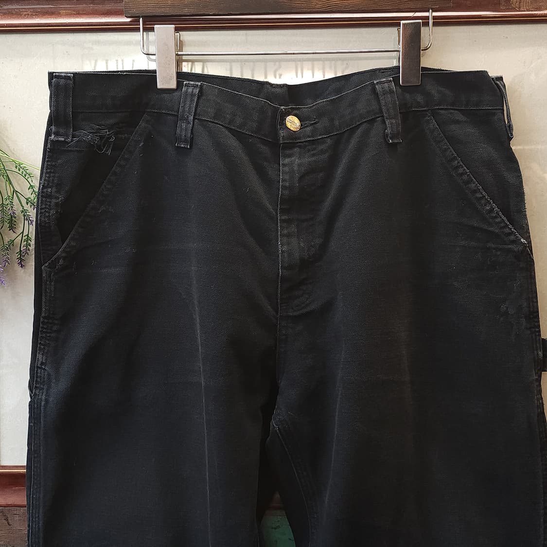 칼하트 싱글니 카펜터 워크팬츠 블랙 칼하트 블랙 36x30 상품이미지3