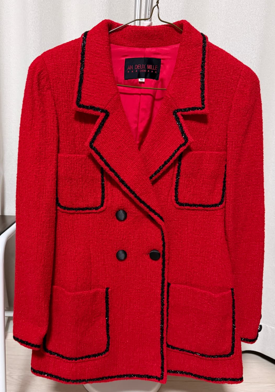 레드 트윙클 빈티지 트위드 상품이미지1