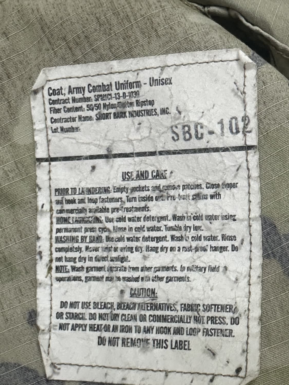 미군 OCP 멀티캠 전투복 상의 (M/L) (L) 상품이미지7