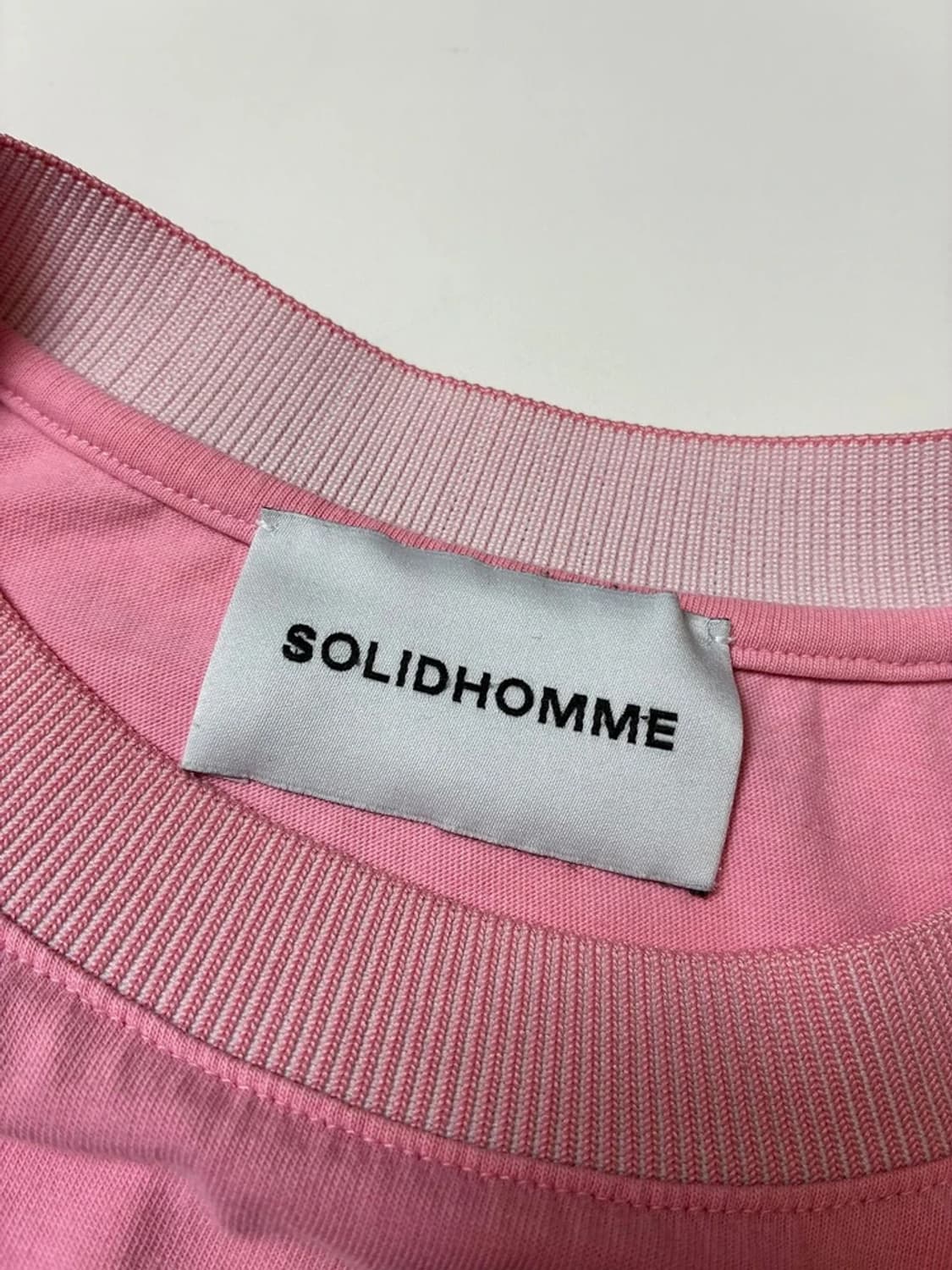 솔리드옴므 20FW 오버핏 핑크 그래픽 반팔 티셔츠 PN9580 상품이미지6